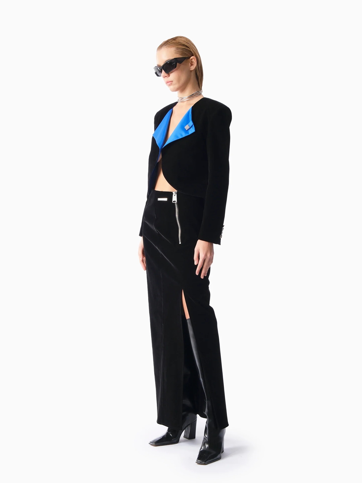 KNTLGY Velvet Fuse Zipped Etek