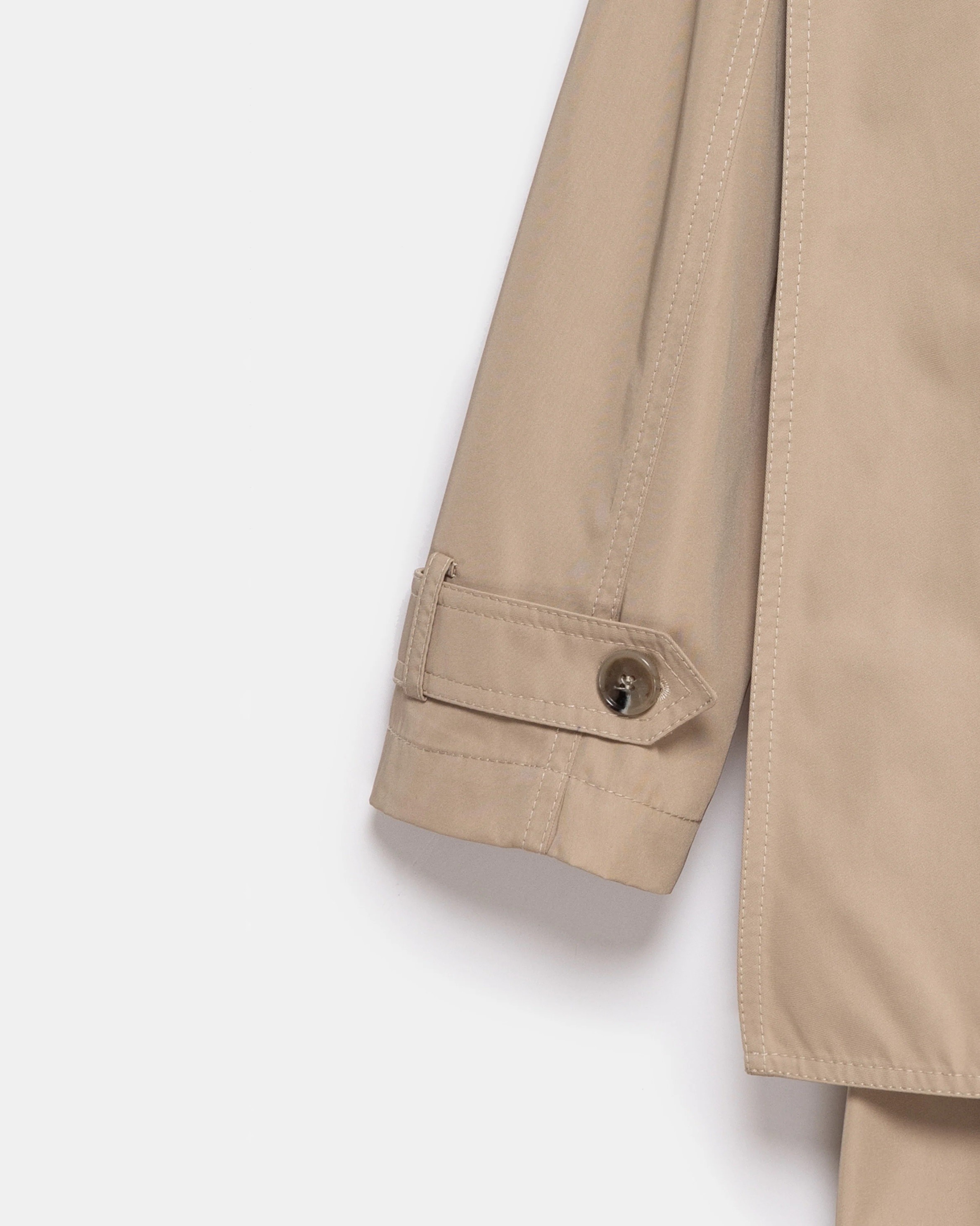 Beatrice Asymmetric Piece Trenchcoat - Light Beige