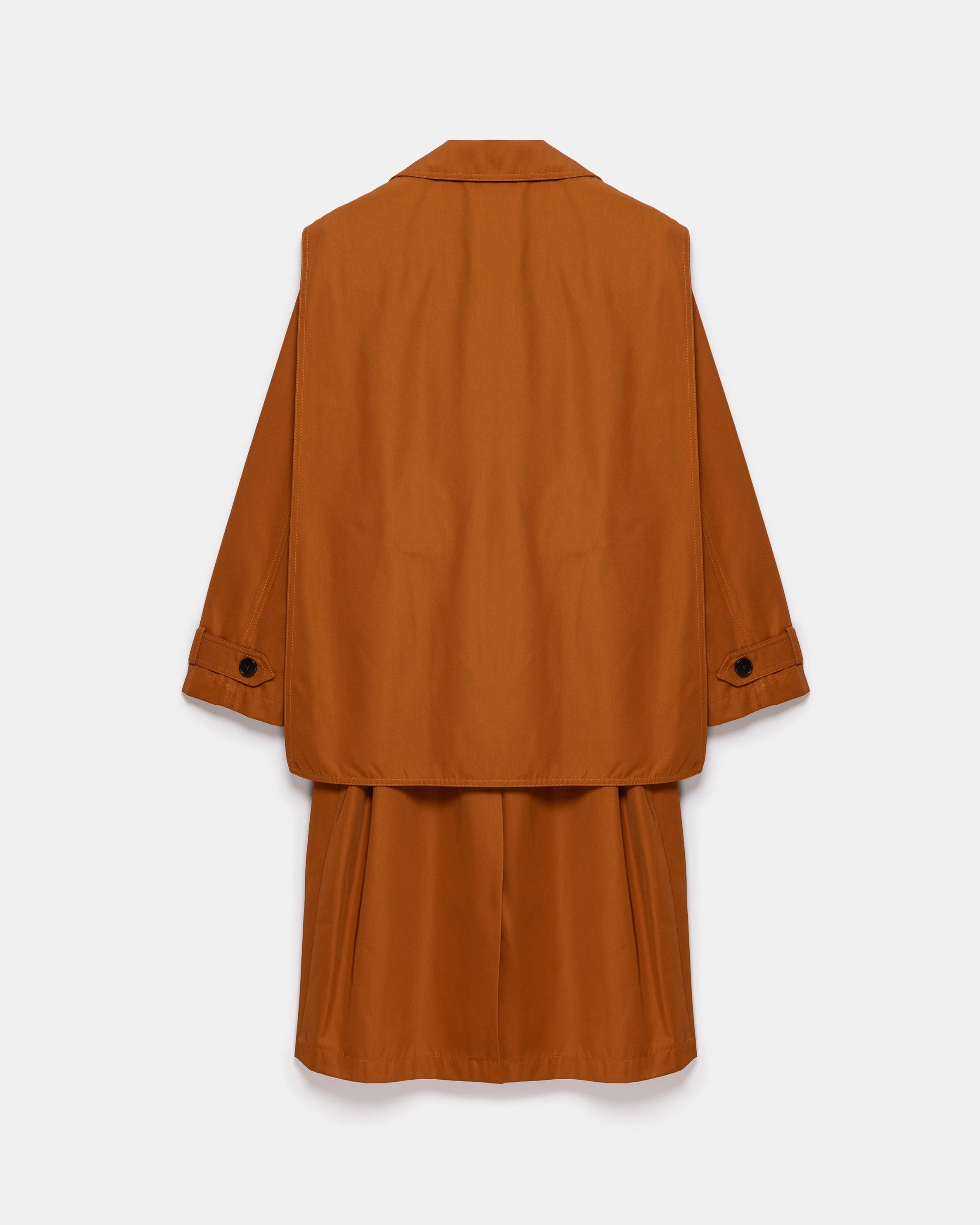 Beatrice Asymmetric Piece Trenchcoat - Cinnamon
