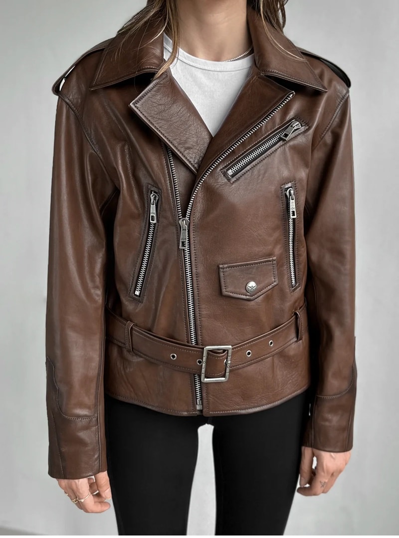 SPARK BROWN LEATHER JACKET