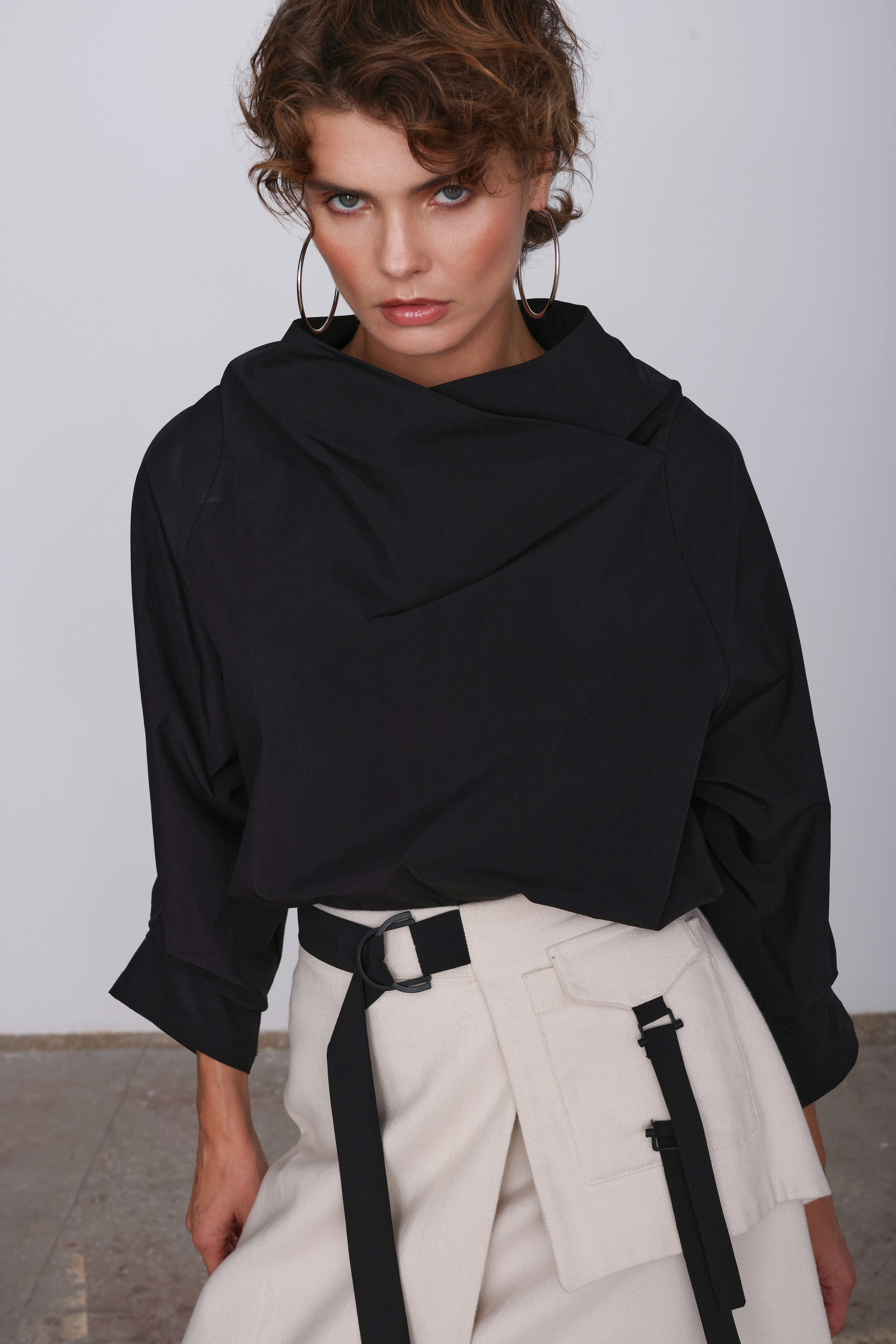 Gabardine Skirt White