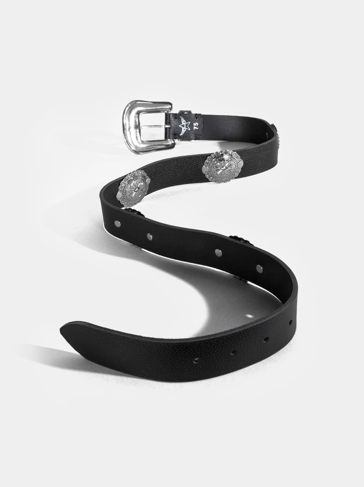 RODEO BLACK LEATHER BELT