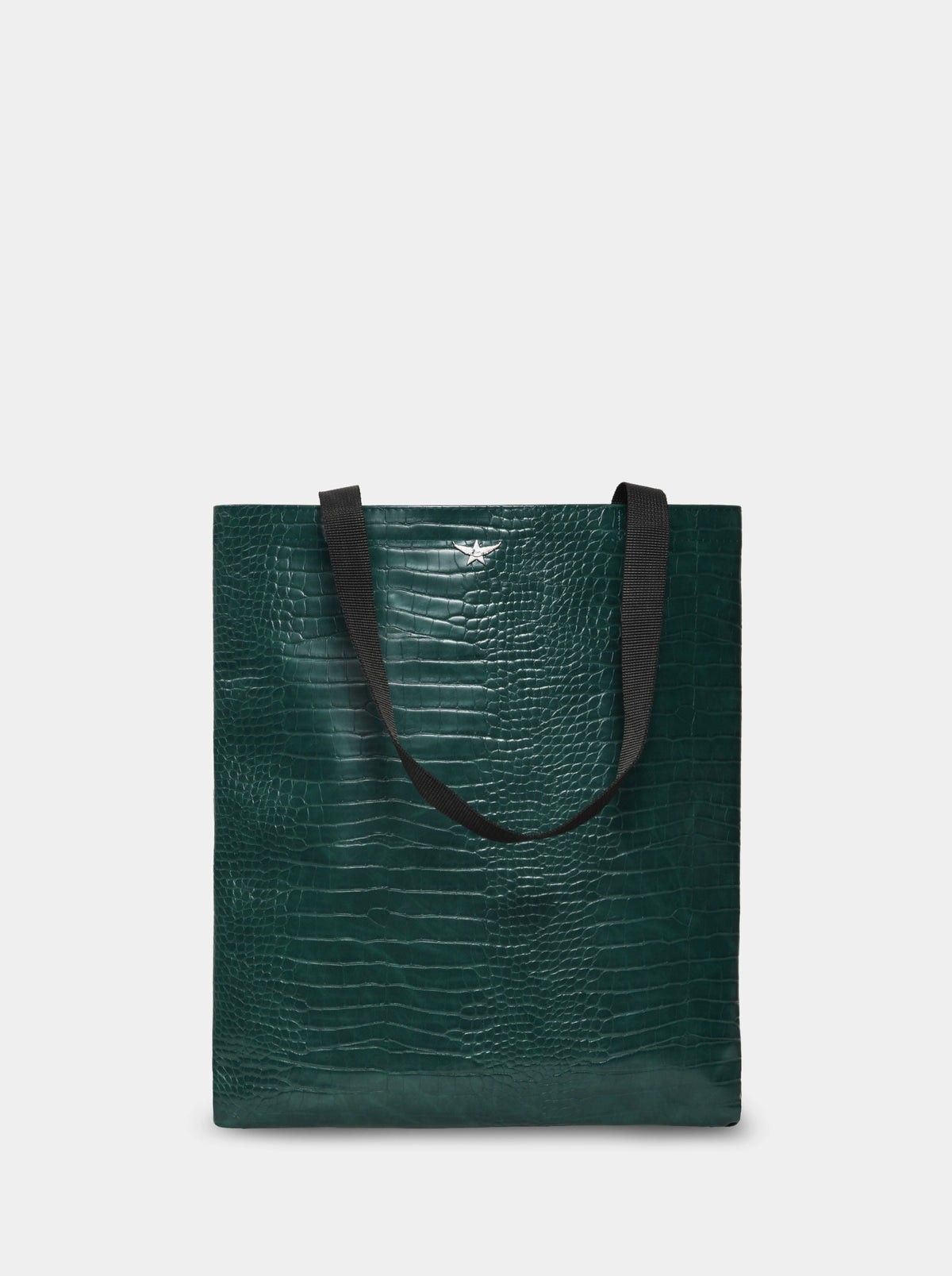 Shopping S Green Croco Bag
