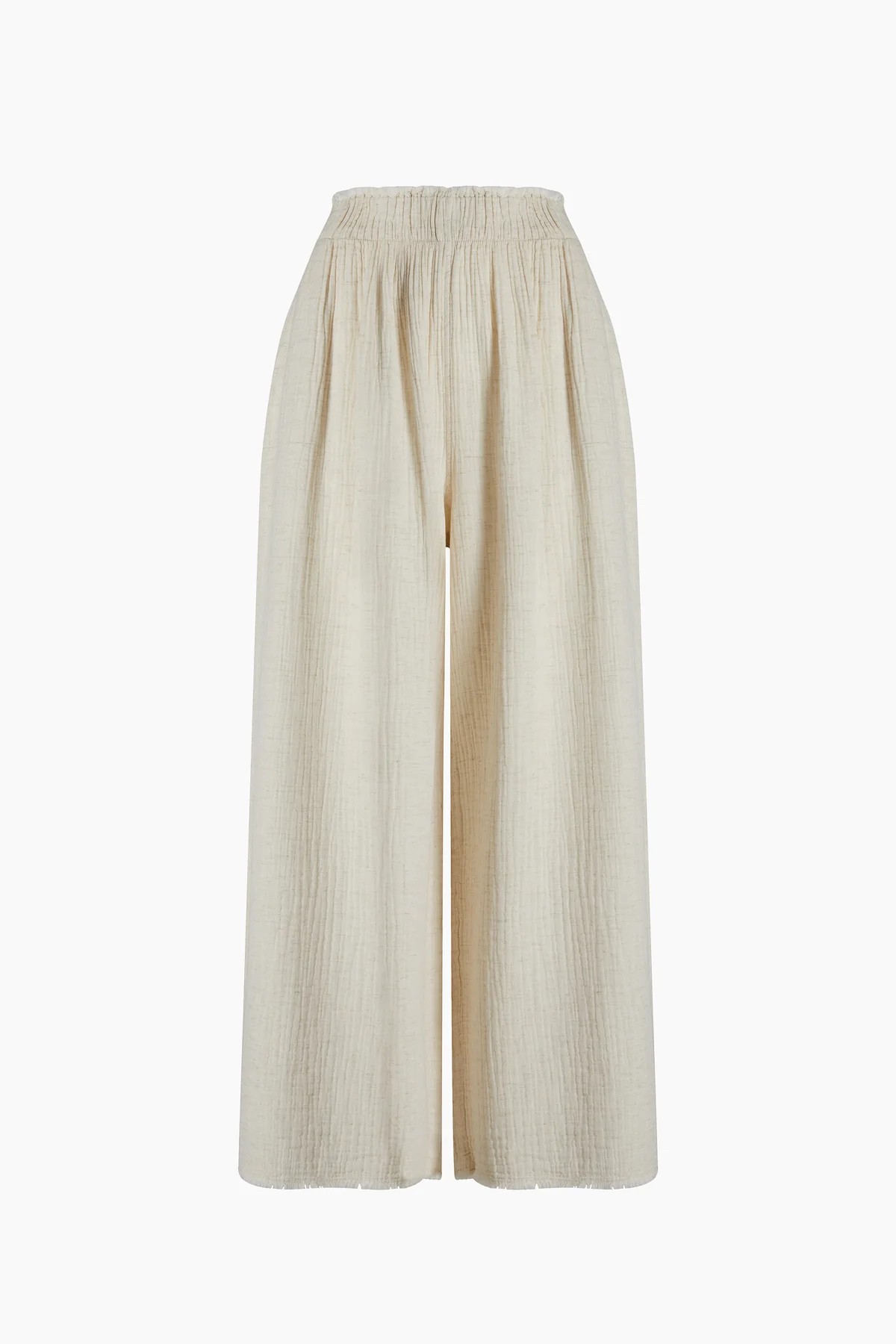 Crinkle Keten Palazzo Pantolon