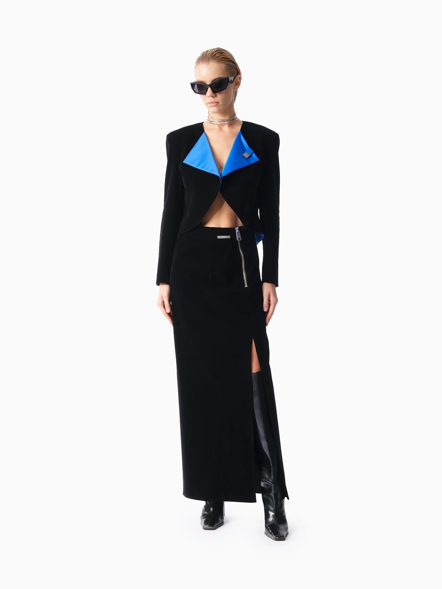 KNTLGY Velvet Fuse Zipped Etek