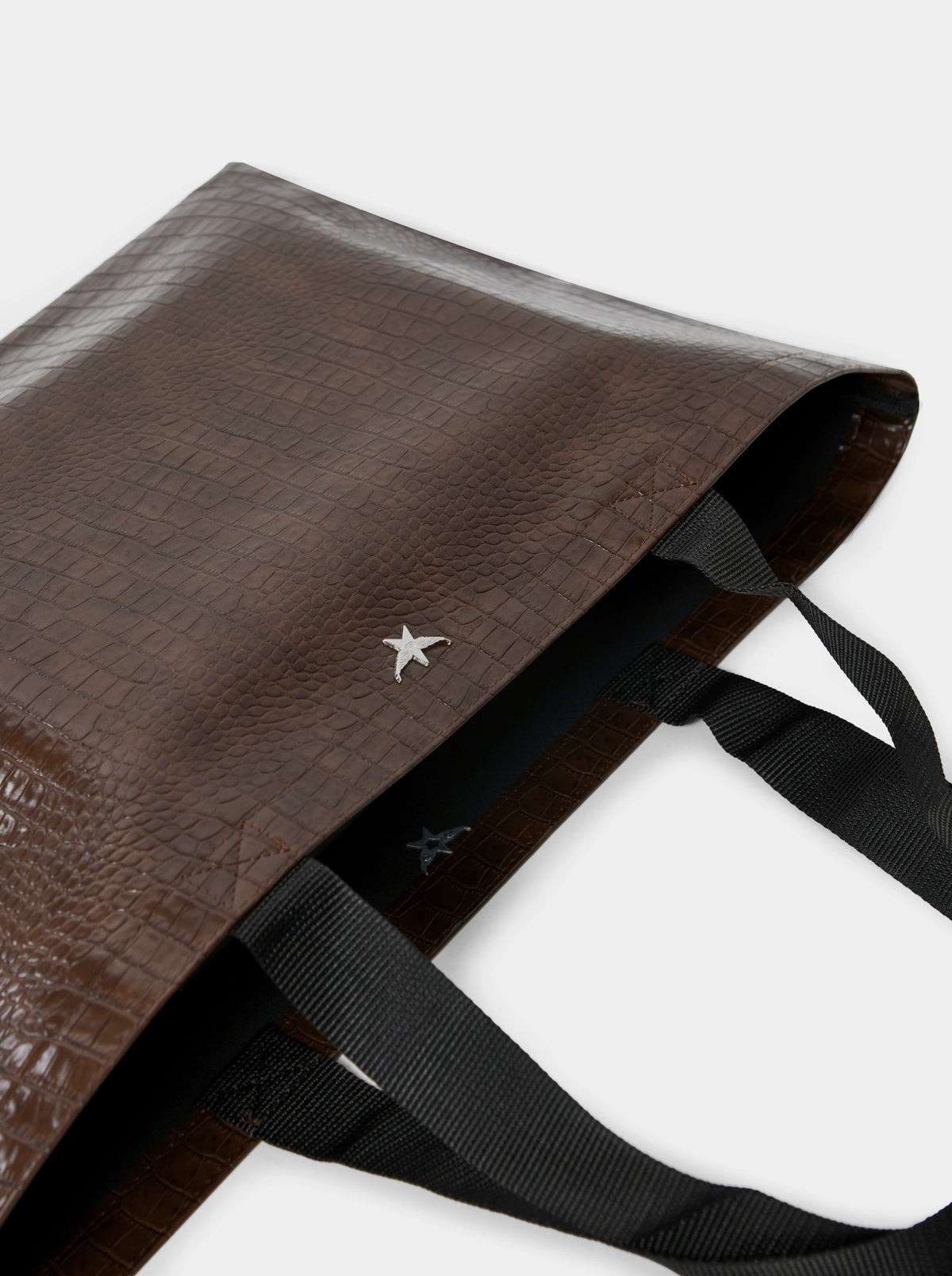 Shopping M Brown Croco Bag 