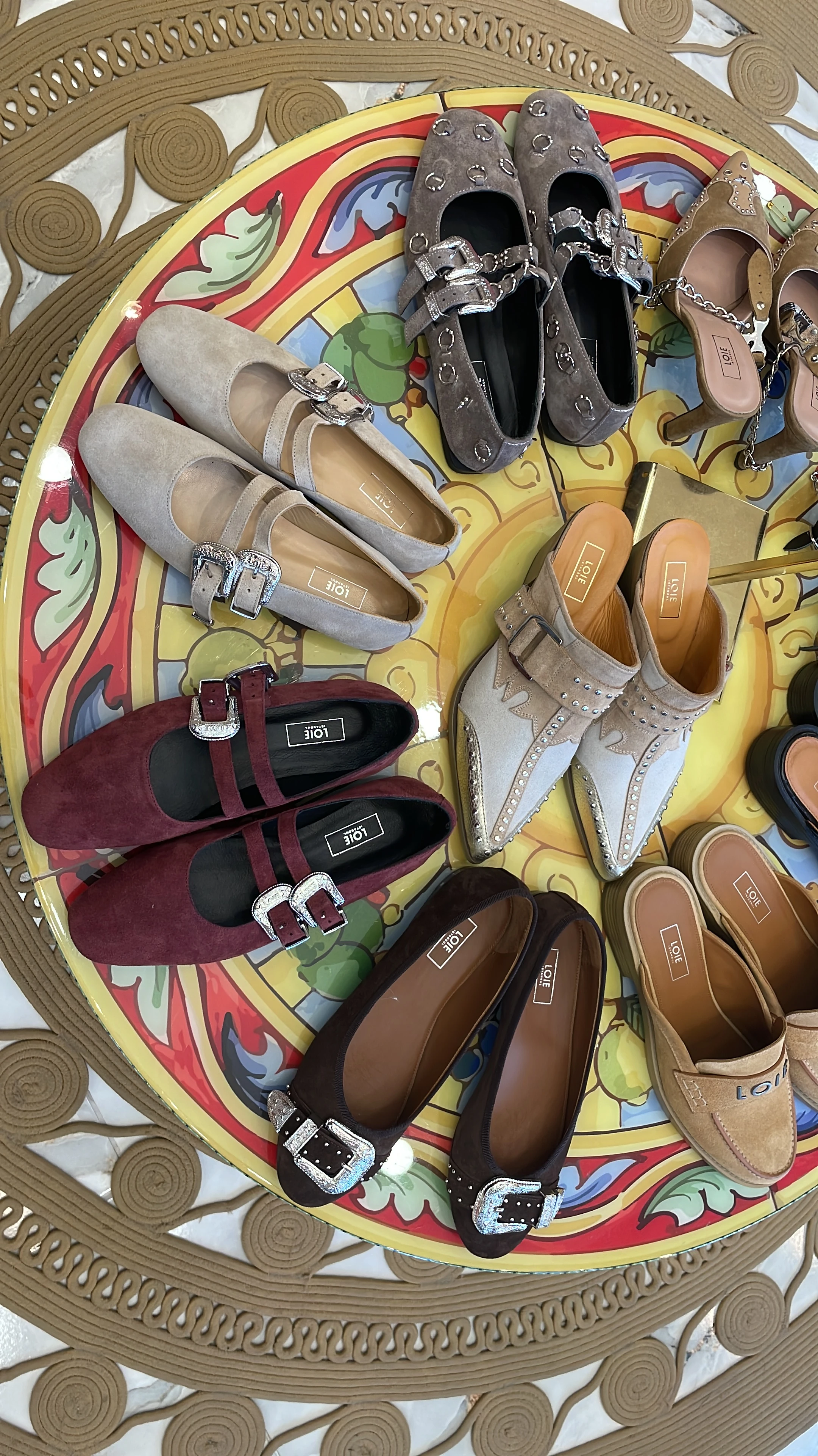 PERY MULES CAMEL SLIPPERS