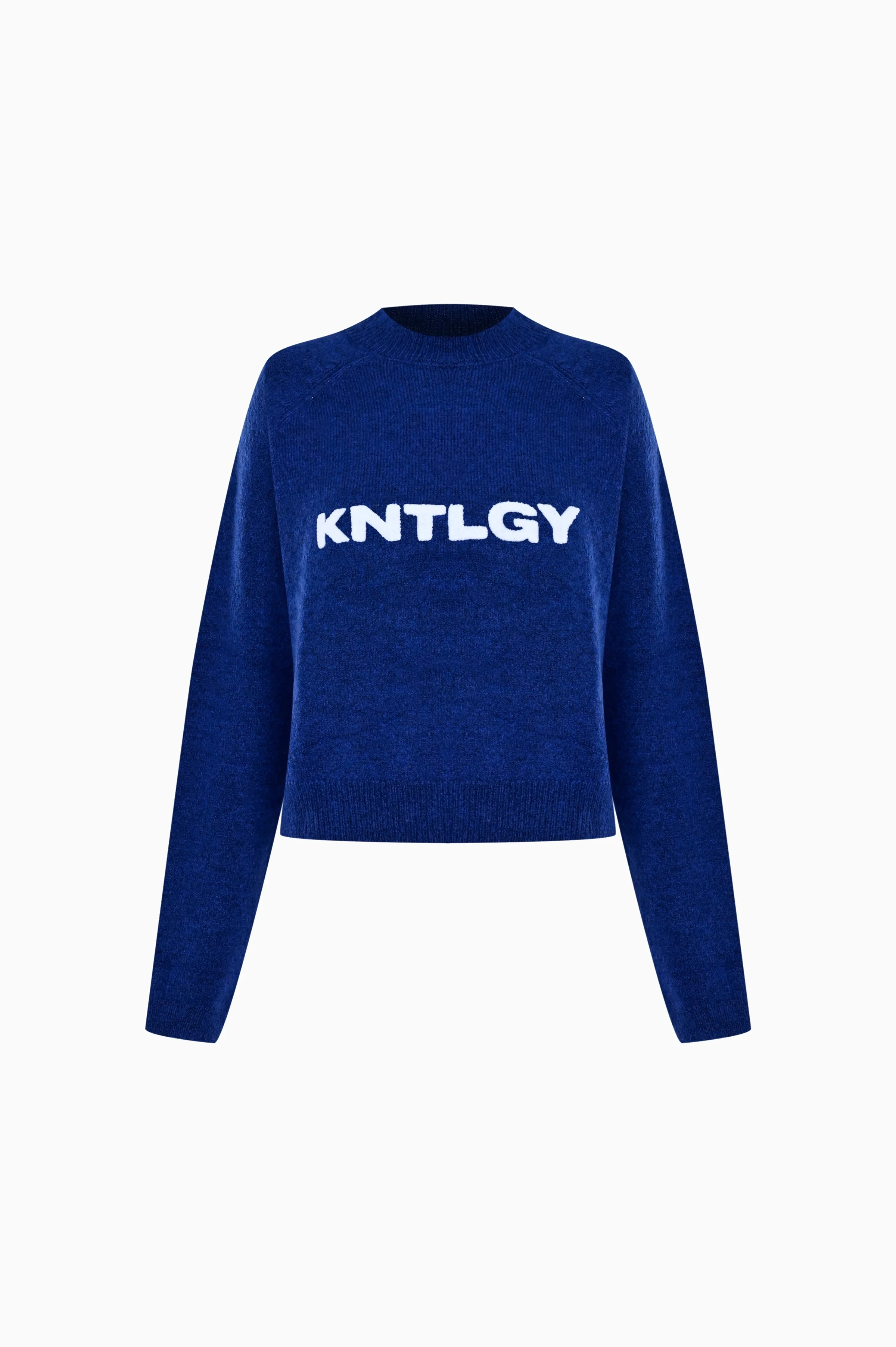 KNTLGY Long Sleeve Knitted Kazak Mavi