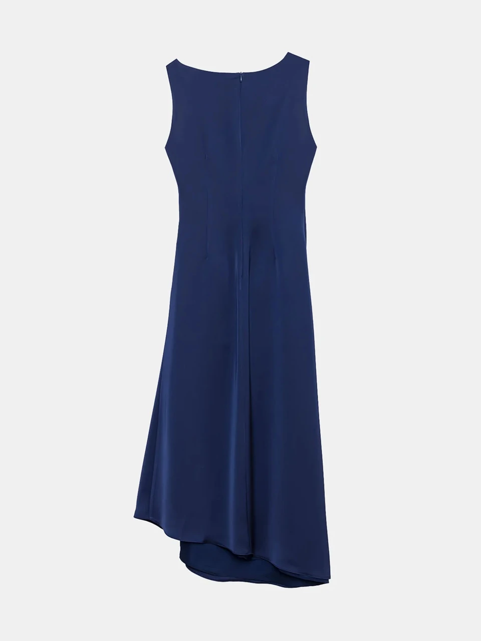 Amor Drapped Sateen Dress - Dusty Midnight