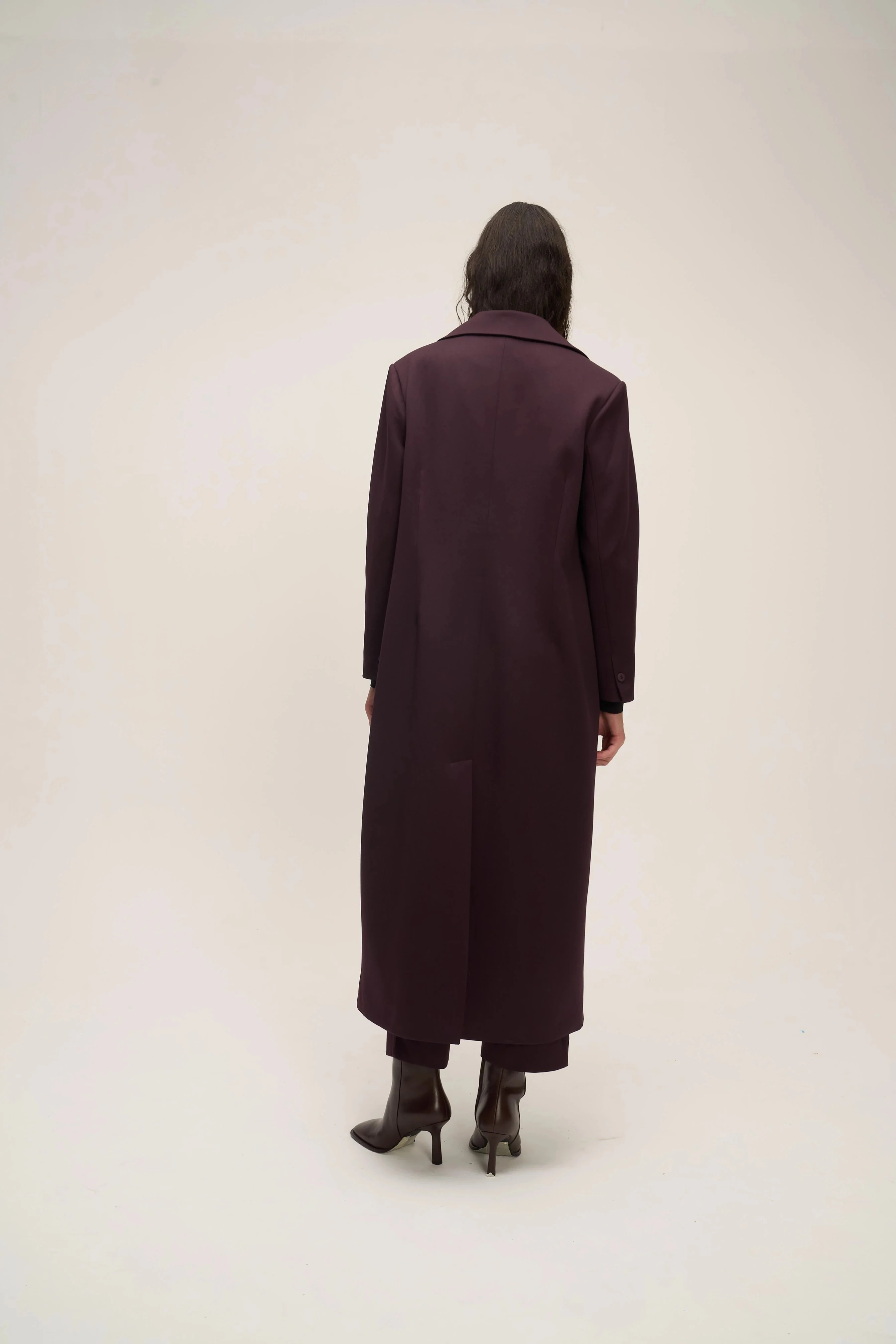 TEK DÜĞMELİ UZUN CEKET MÜRDÜM