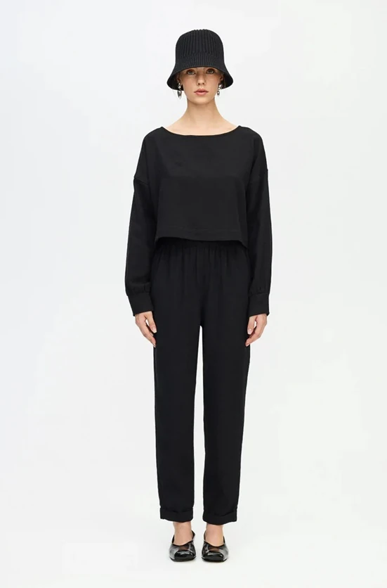 X Siyah Slouchy Pantolon