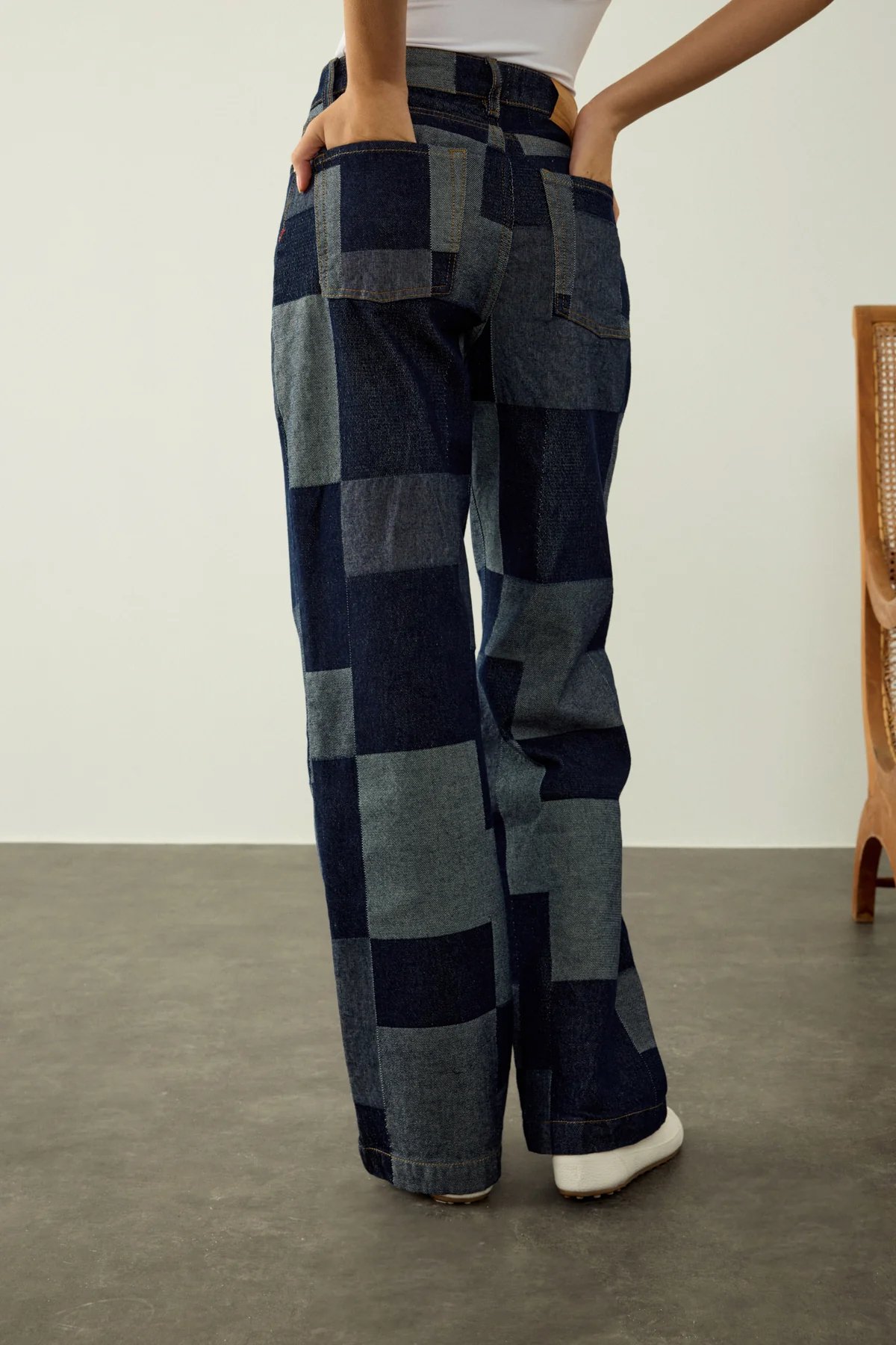 CORY PATCHWORK JEAN PANTOLON İNDİGO