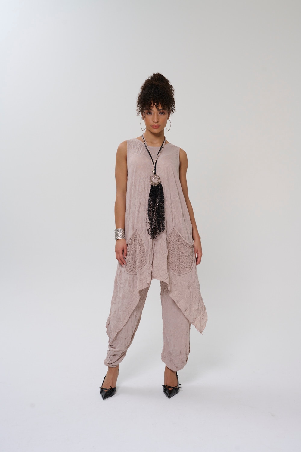 Crinkle Pantolon Vizon
