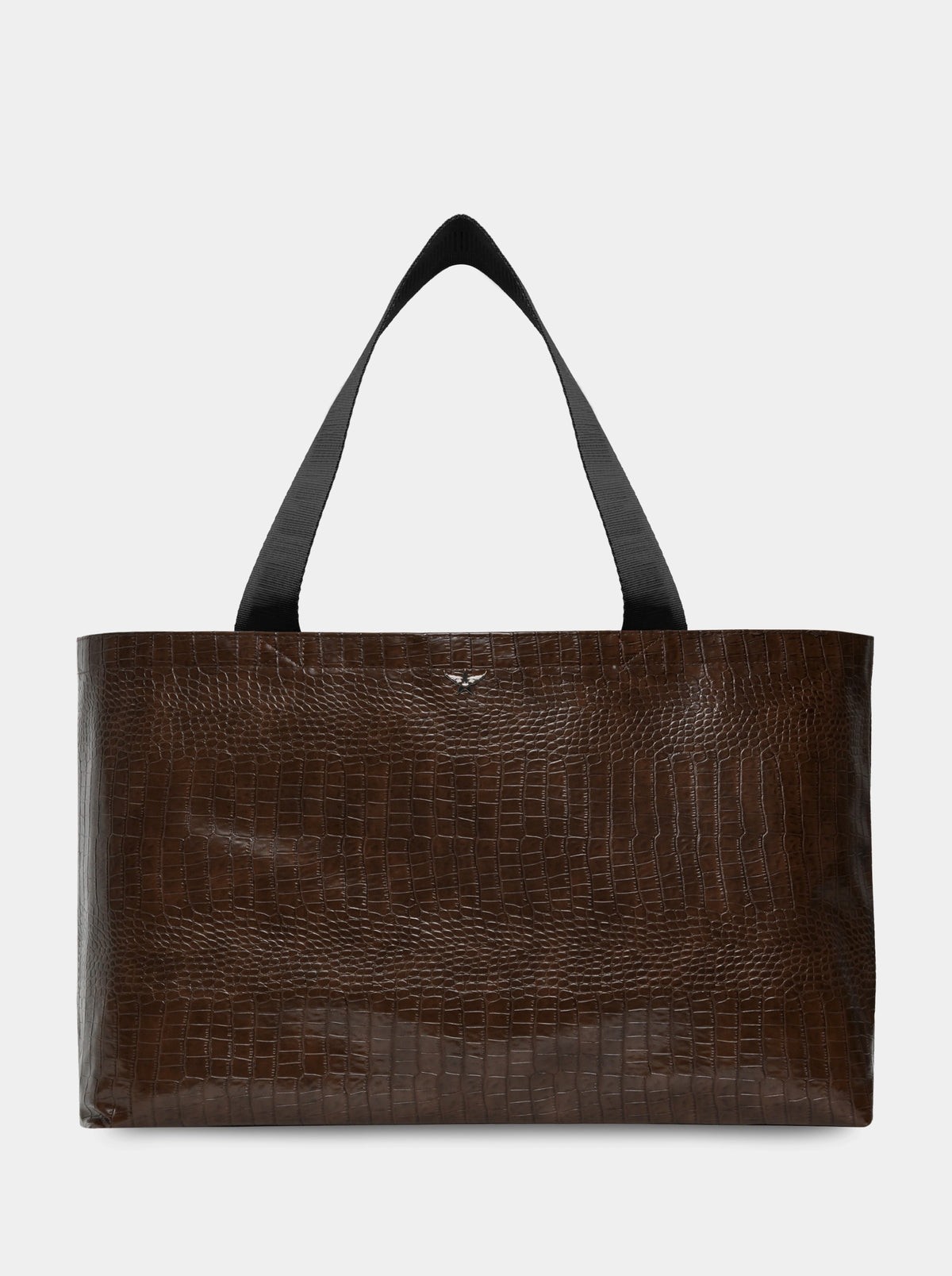 Shopping M Brown Croco Bag 