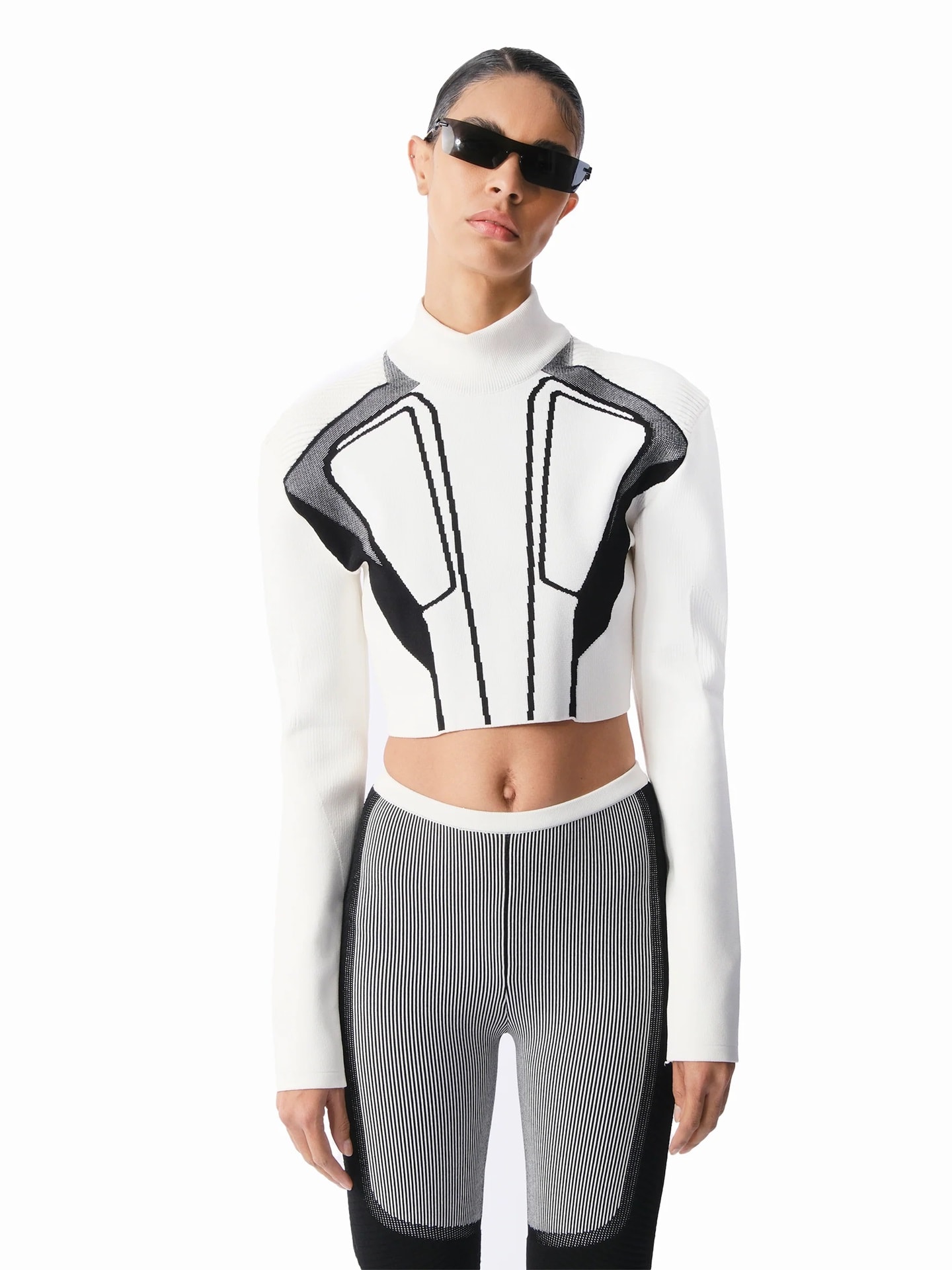 KNTLGY Justice Women Beyaz Crop Kazak