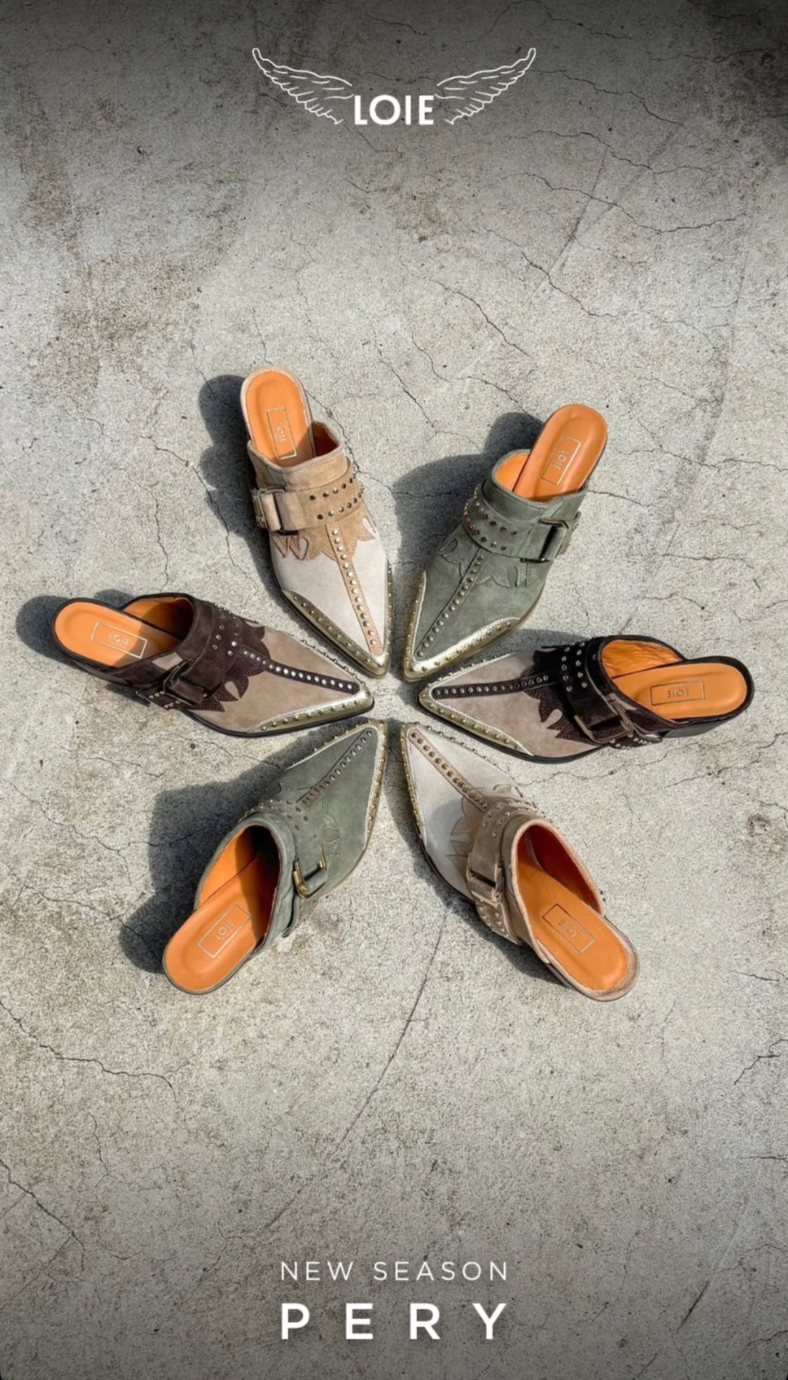 PERY MULES GREEN SLIPPERS