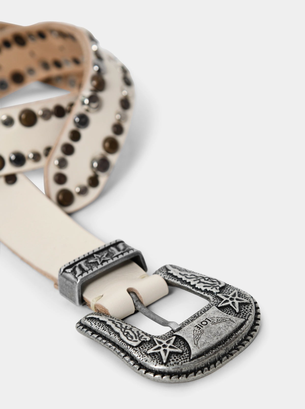 PUNCH BEIGE LEATHER BELT
