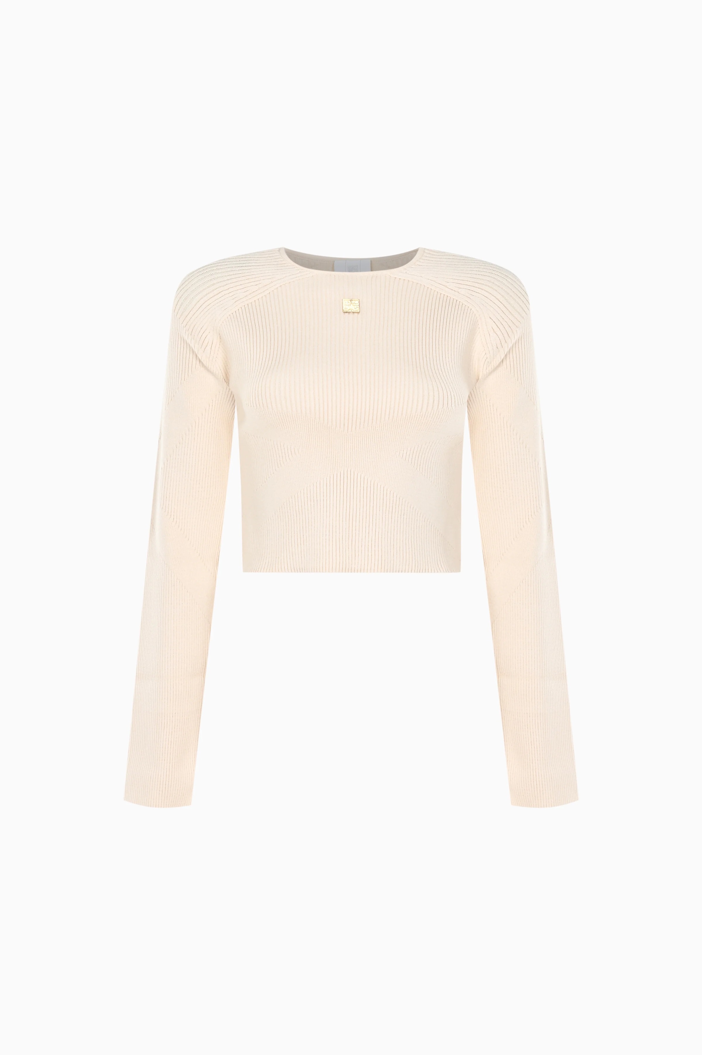 KNTLGY FutureKnit Bej Crop Kazak