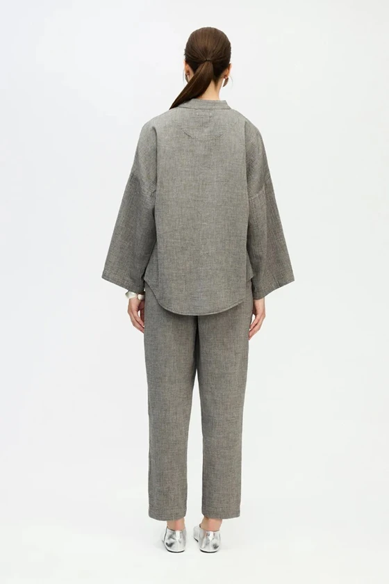 X Gri Slouchy Pantolon