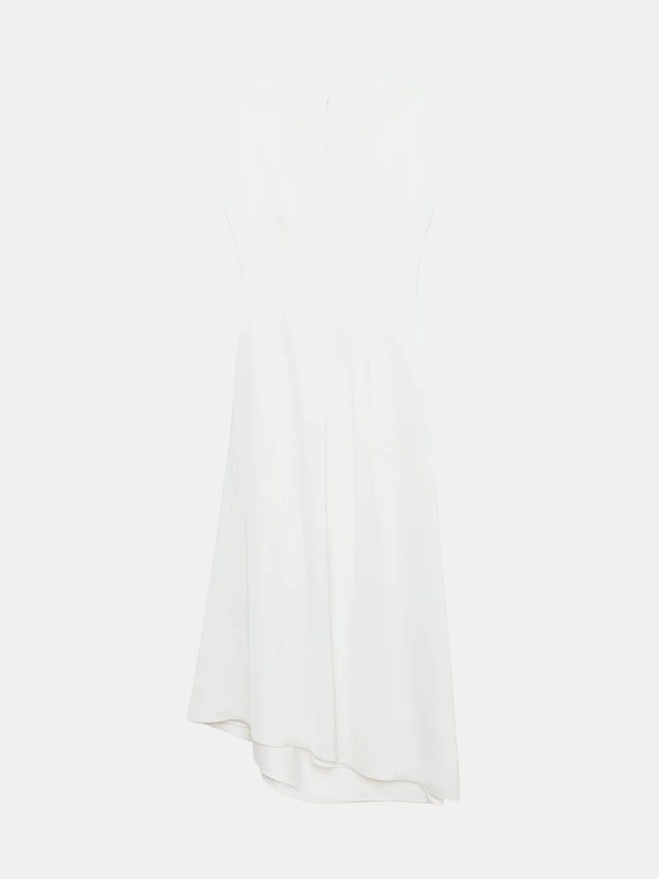 Amor Drapped Sateen Dress - Pearl White