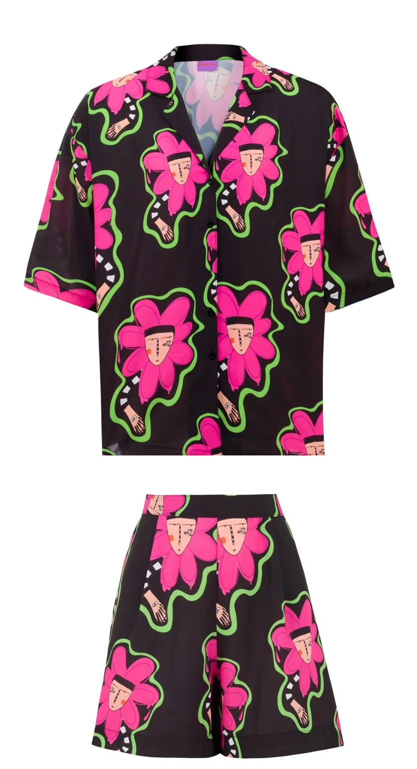 Late Bloomer Gömlek & Şort Takım Siyah