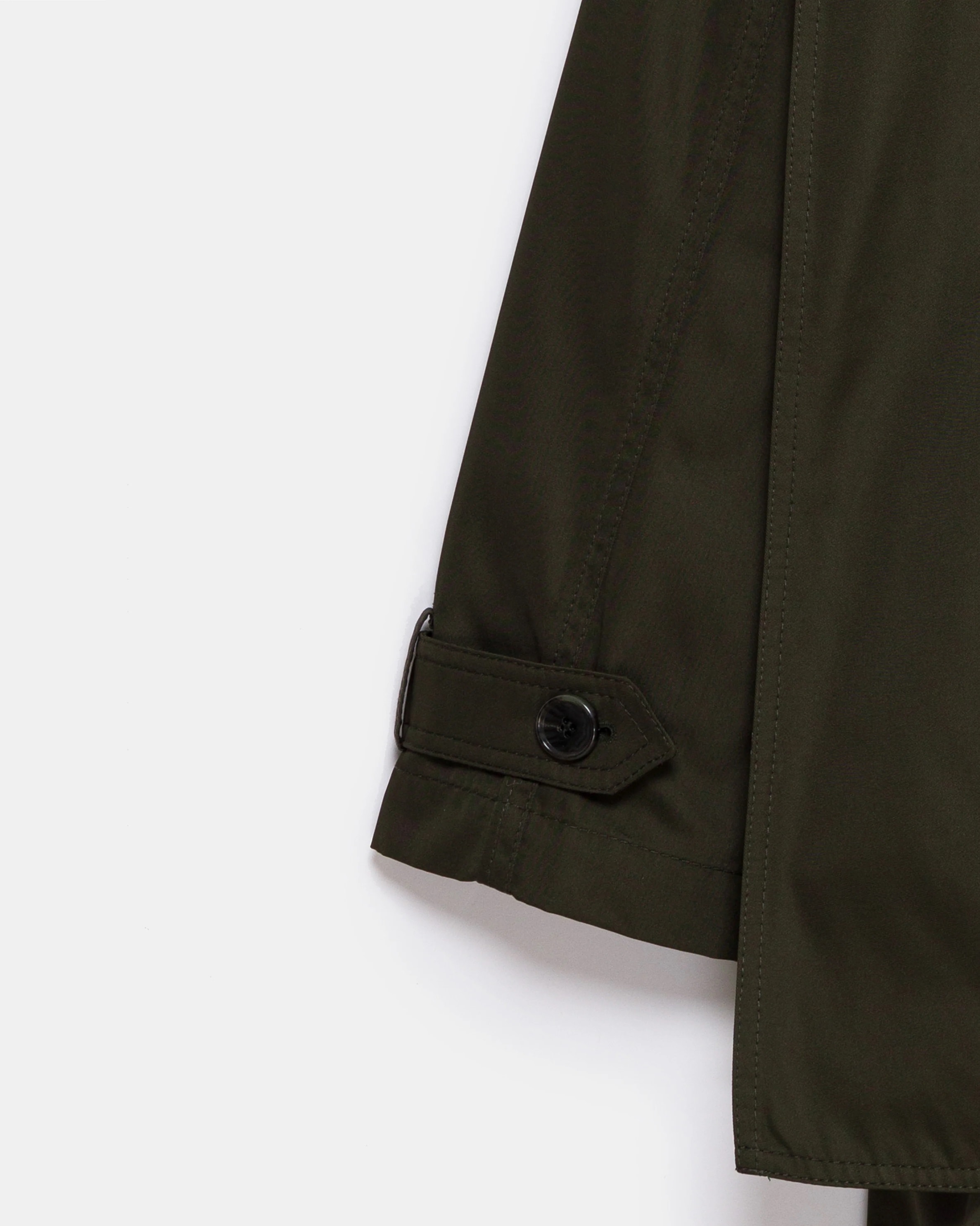 Beatrice Asymmetric Piece Trenchcoat - Khaki Green