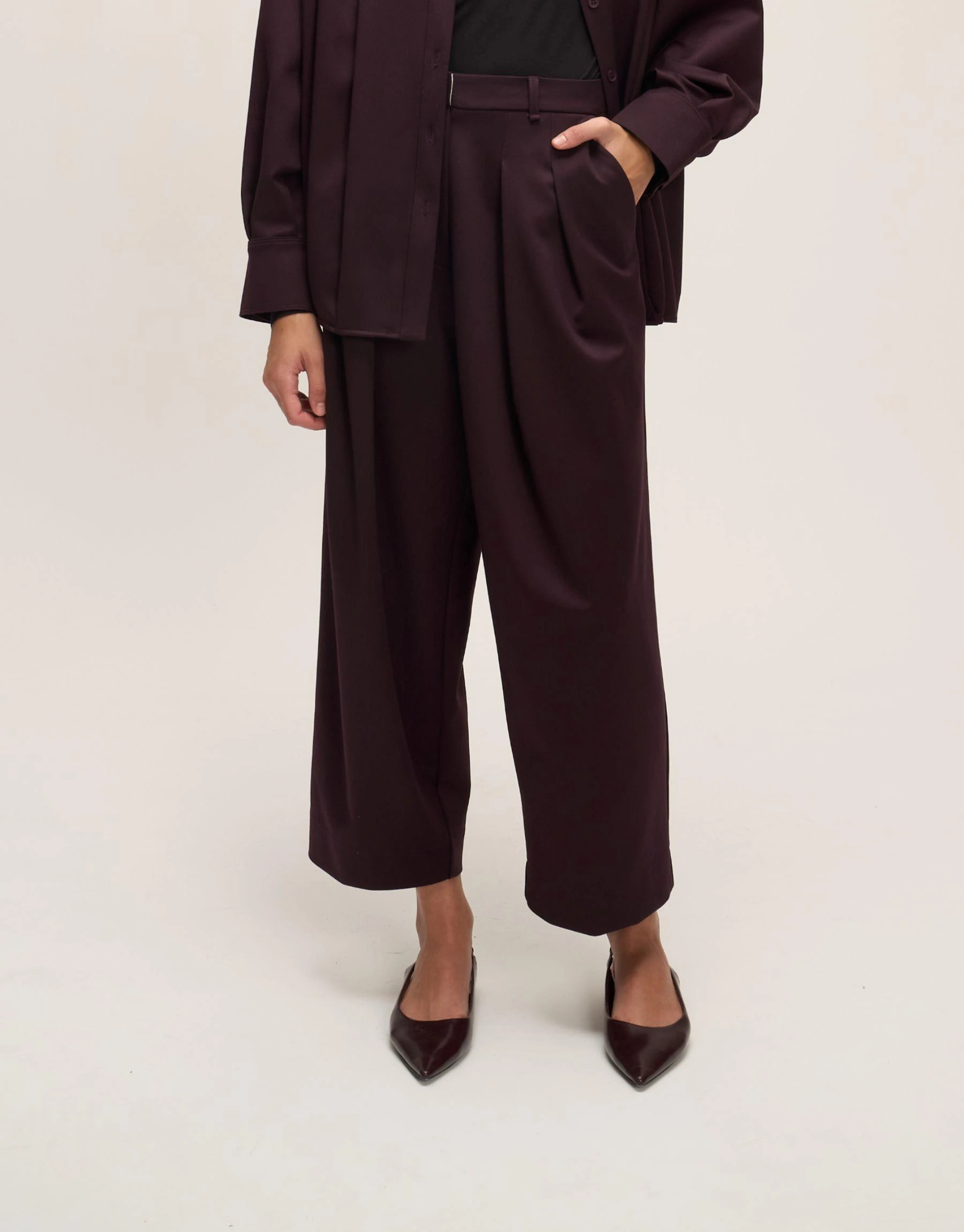 Pileli Ceket Mürdüm