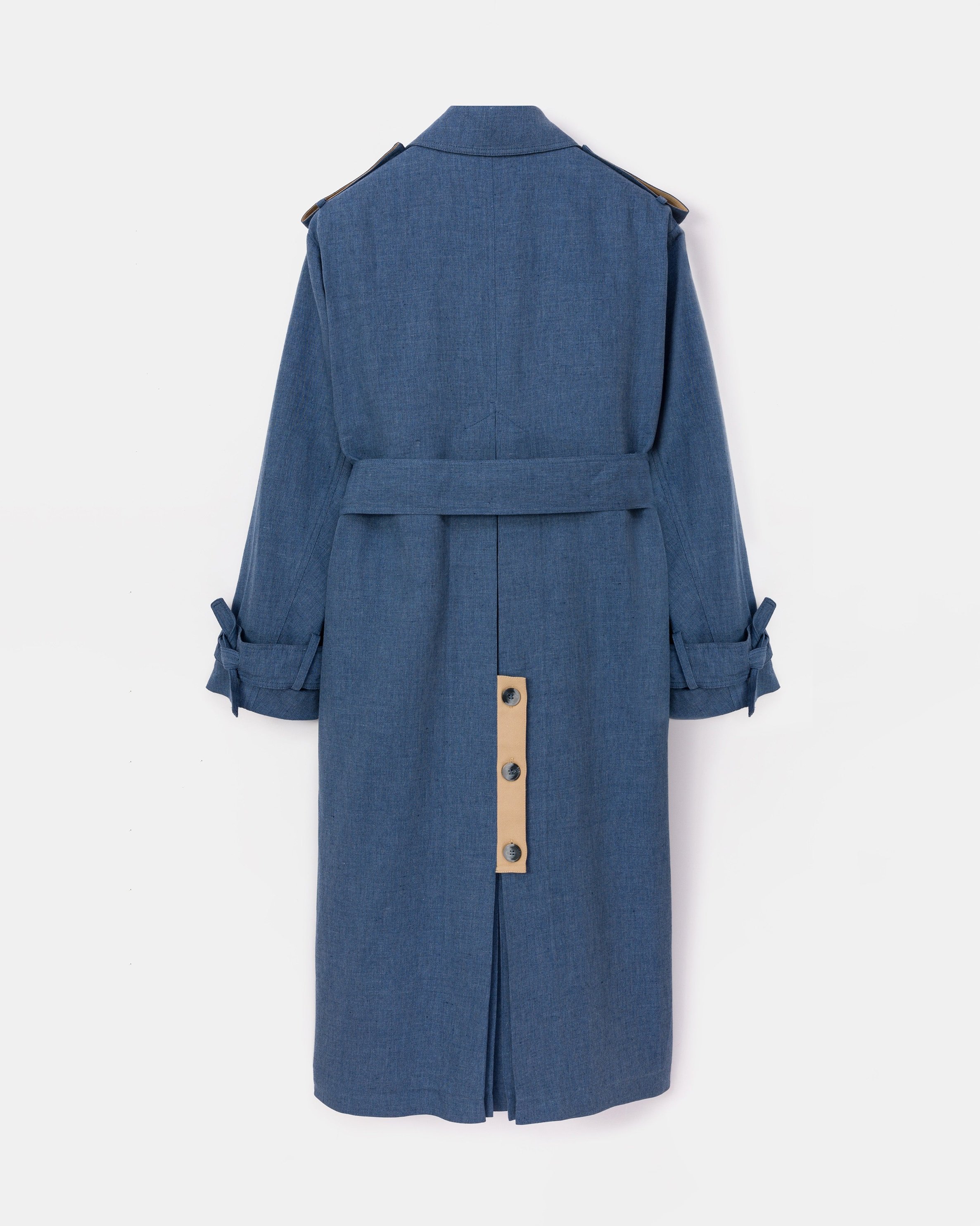 Ise Trenchcoat in Denim Blue