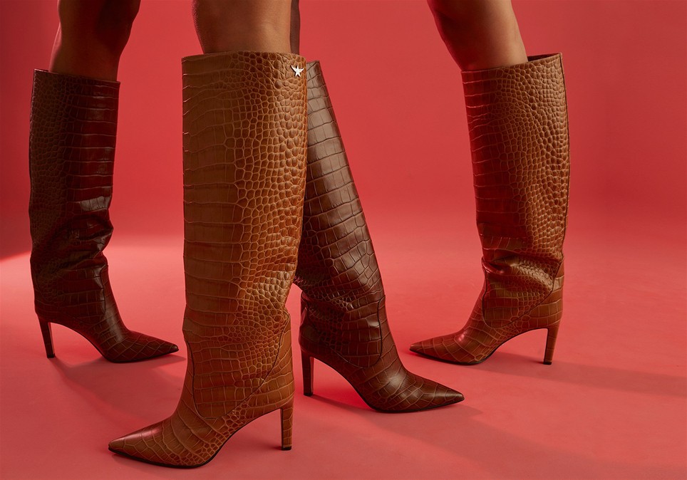 Visca Dark Camel Kroko Çizme