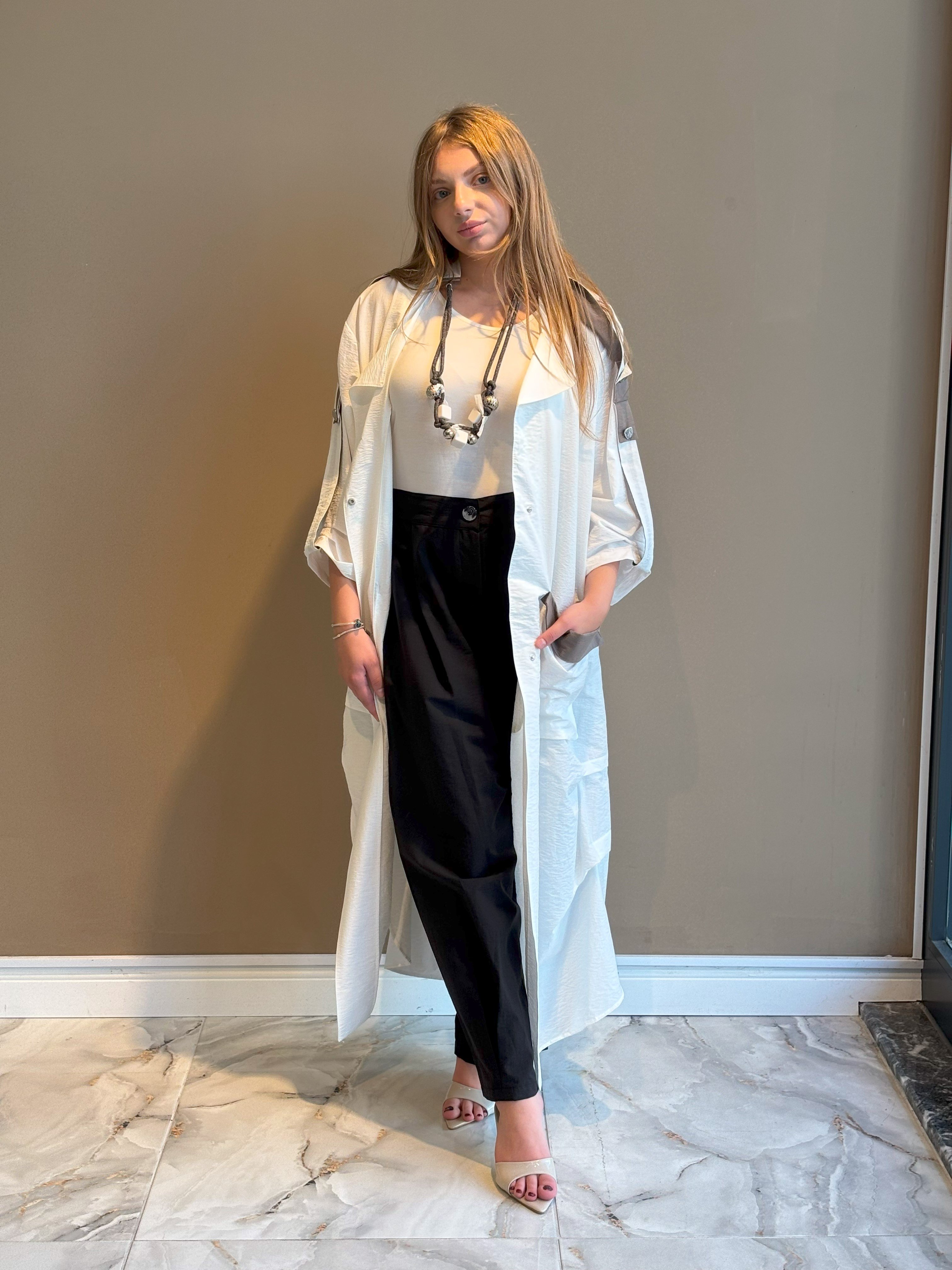 İncir Trenchcoat Beyaz