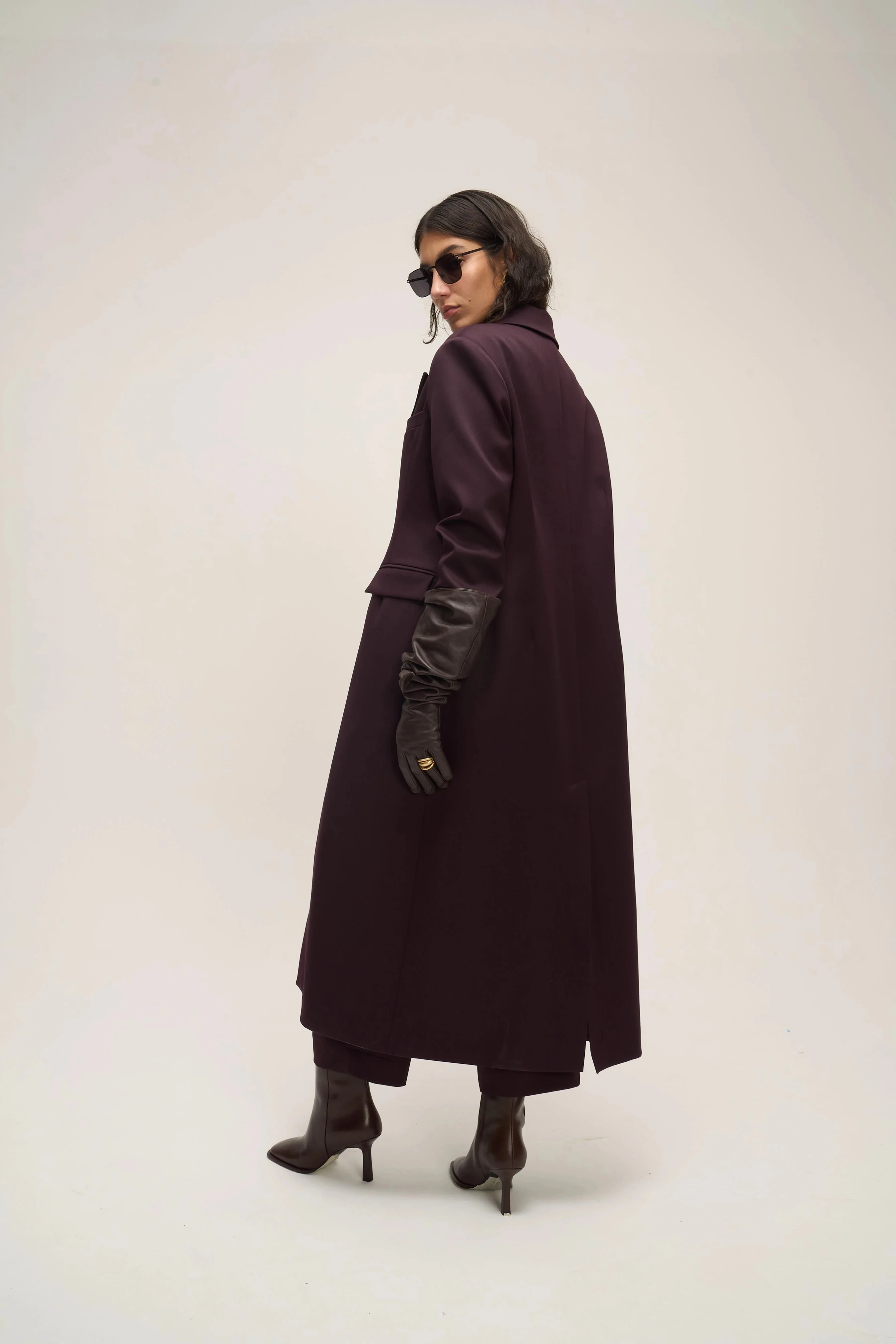 TEK DÜĞMELİ UZUN CEKET MÜRDÜM