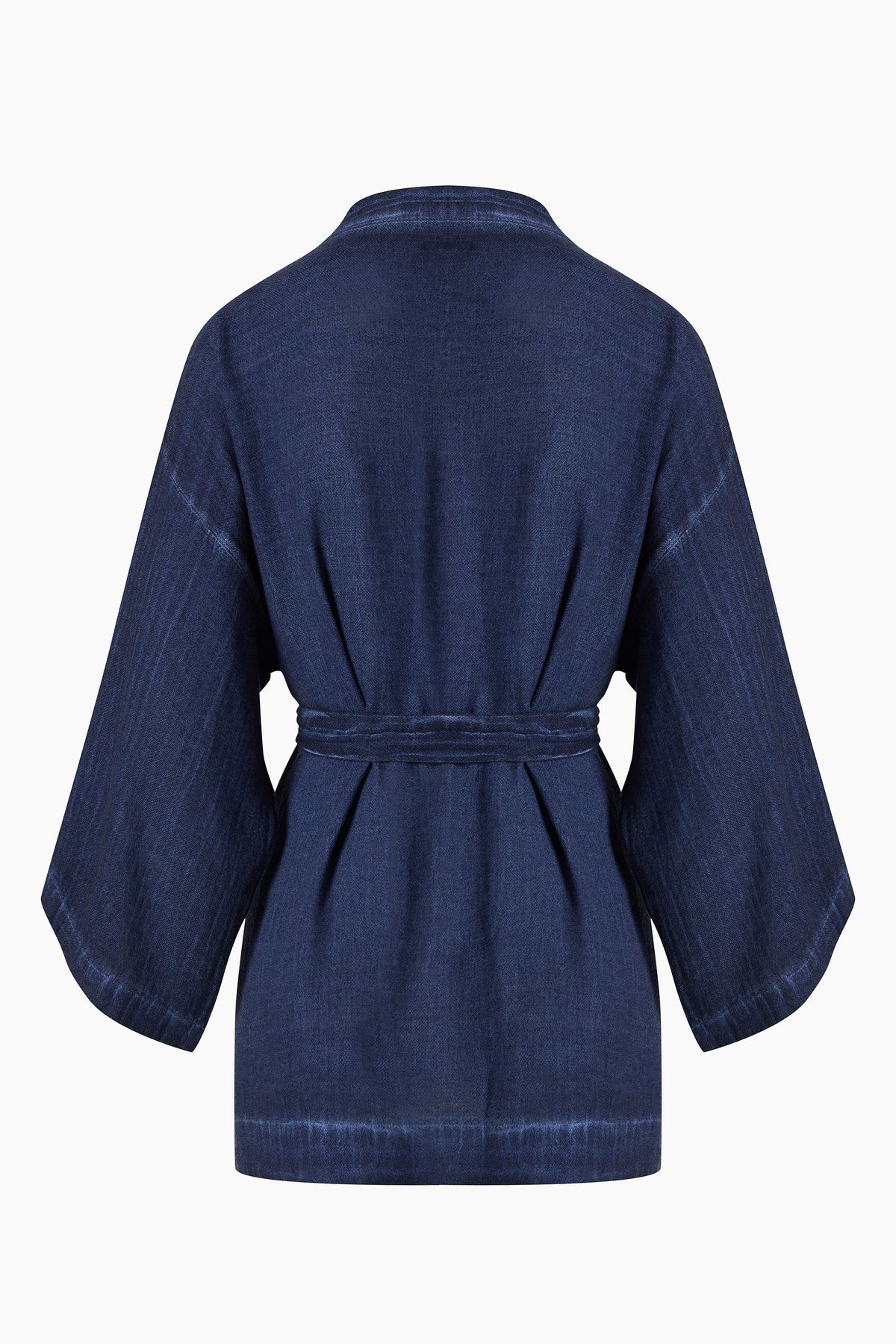 Keten Navy Kısa Kimono
