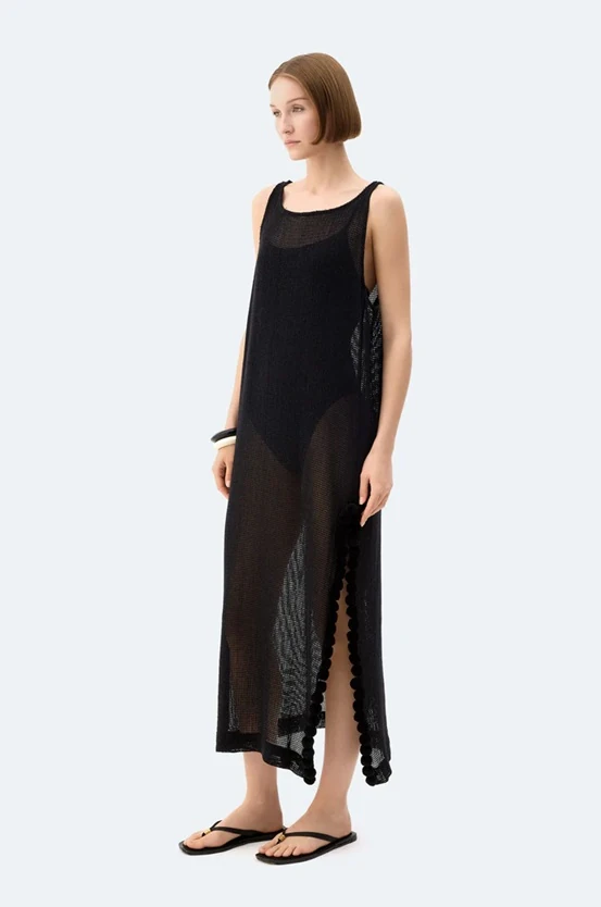 X Siyah Kroşe Elbise