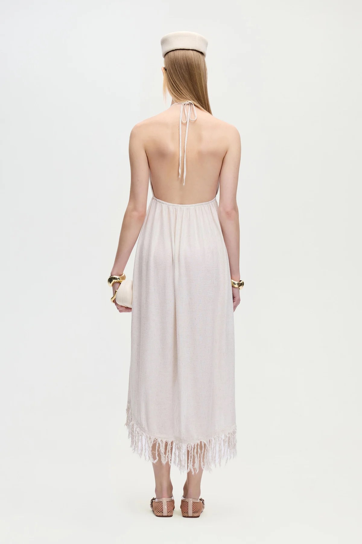 Kenevir Halter Yaka Elbise