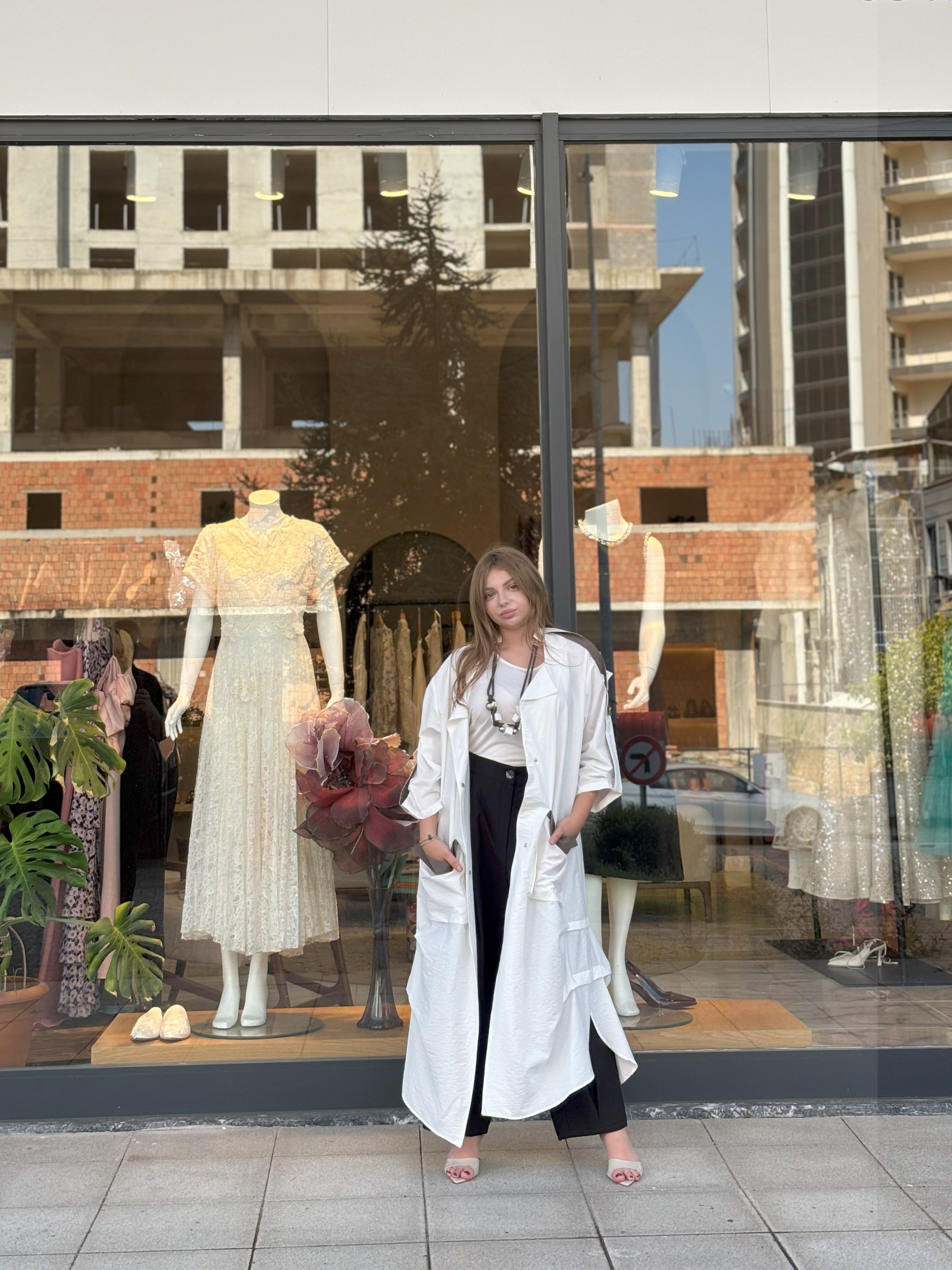 İncir Trenchcoat Beyaz
