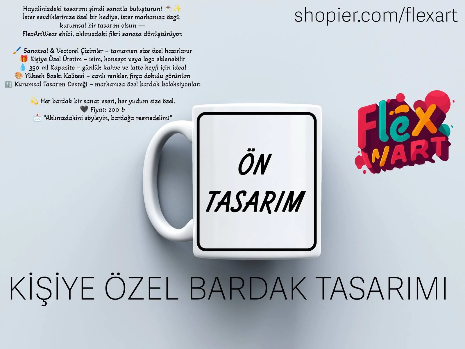 KİŞİYE ÖZEL TASARIM BASKILI BARDAK