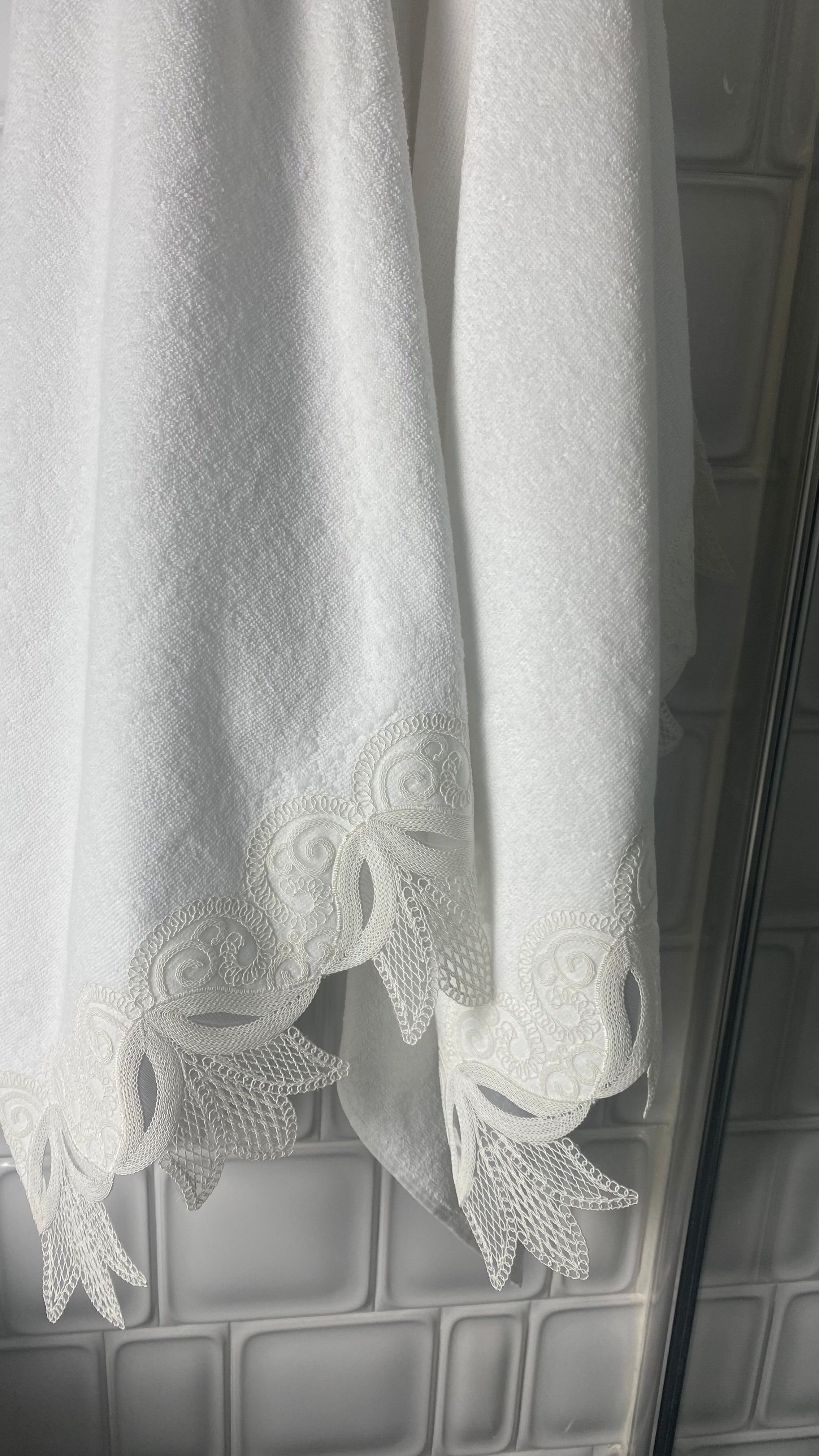 2'li Taç Yaprak Güpürlü Çeyizlik, Hediyelik Banyo Havlusu main variant image