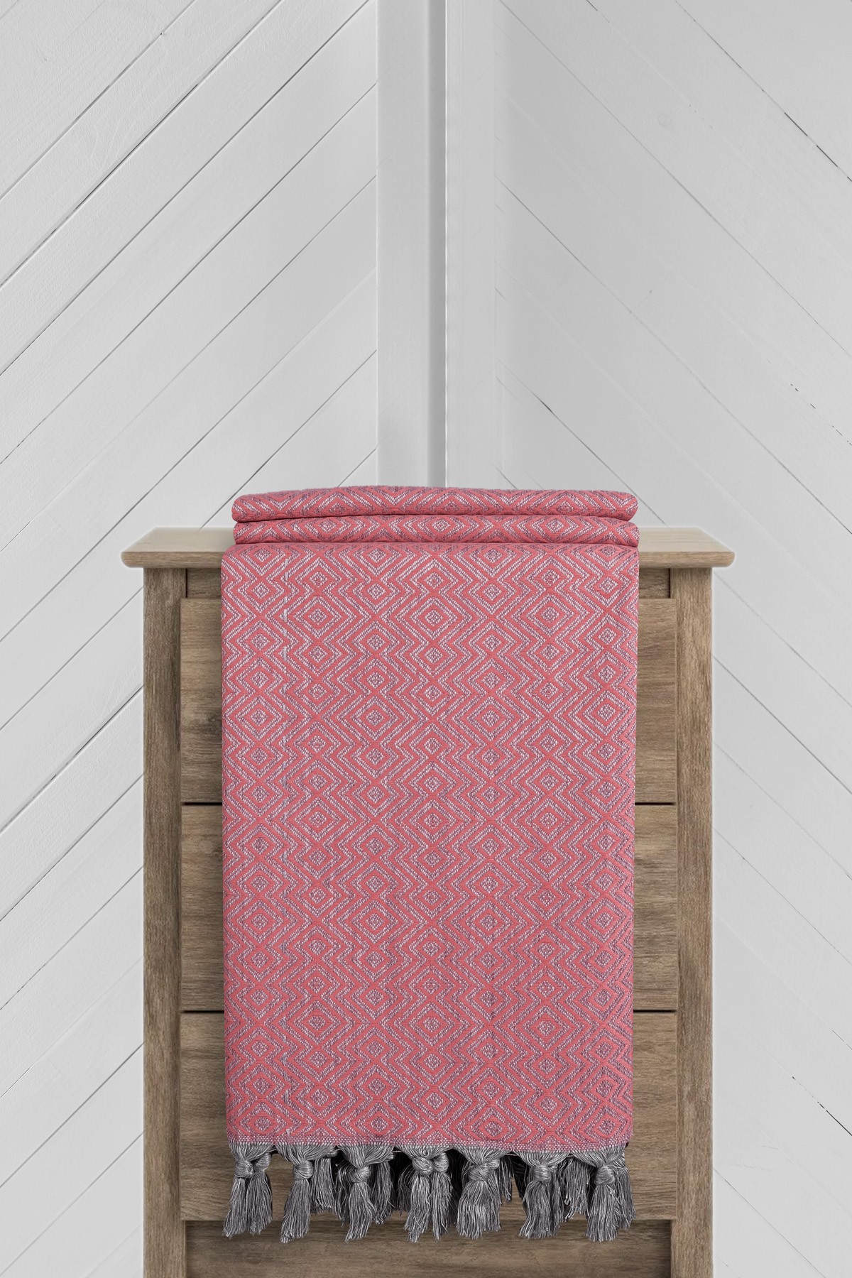 MEYN COLLECTİON ANTİK SERİ Kilim Bez Peştemal - Pembe image