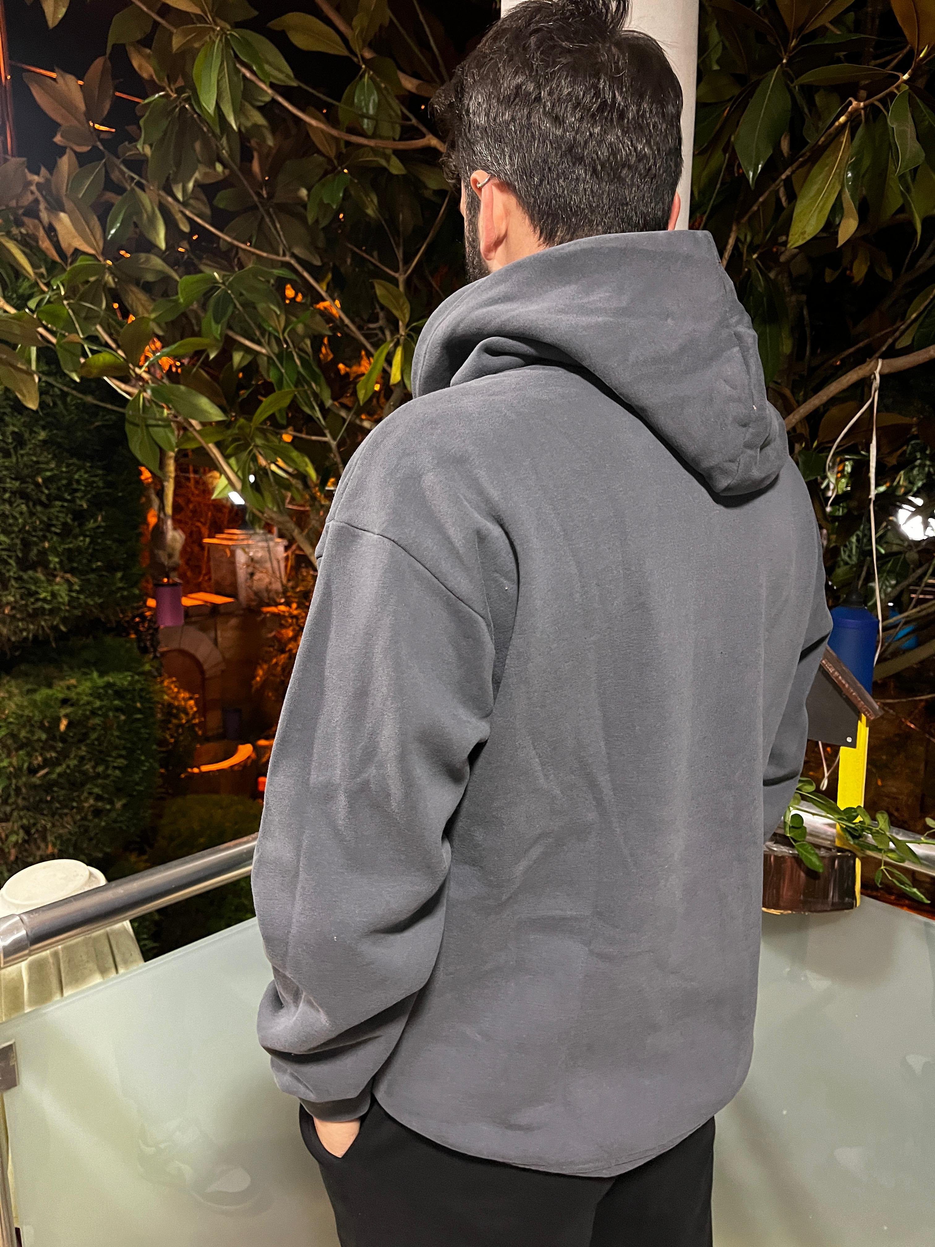 GRİ KAPÜŞONLU SWEATSHIRT