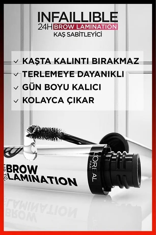 Loreal Paris Infaillible 24H Brow Lamination Şeffaf Kaş Sabitleyici