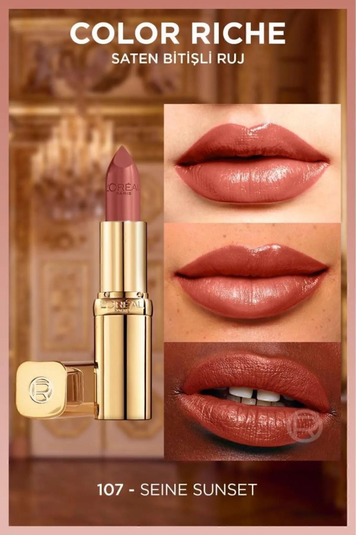 Loreal Paris Color Riche Saten Bitişli Ruj 107 Seine Sunset