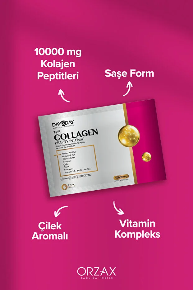 Day2Day The Collagen Beauty Intense 30 Saşe x 12 gr (Çilek Aromalı)