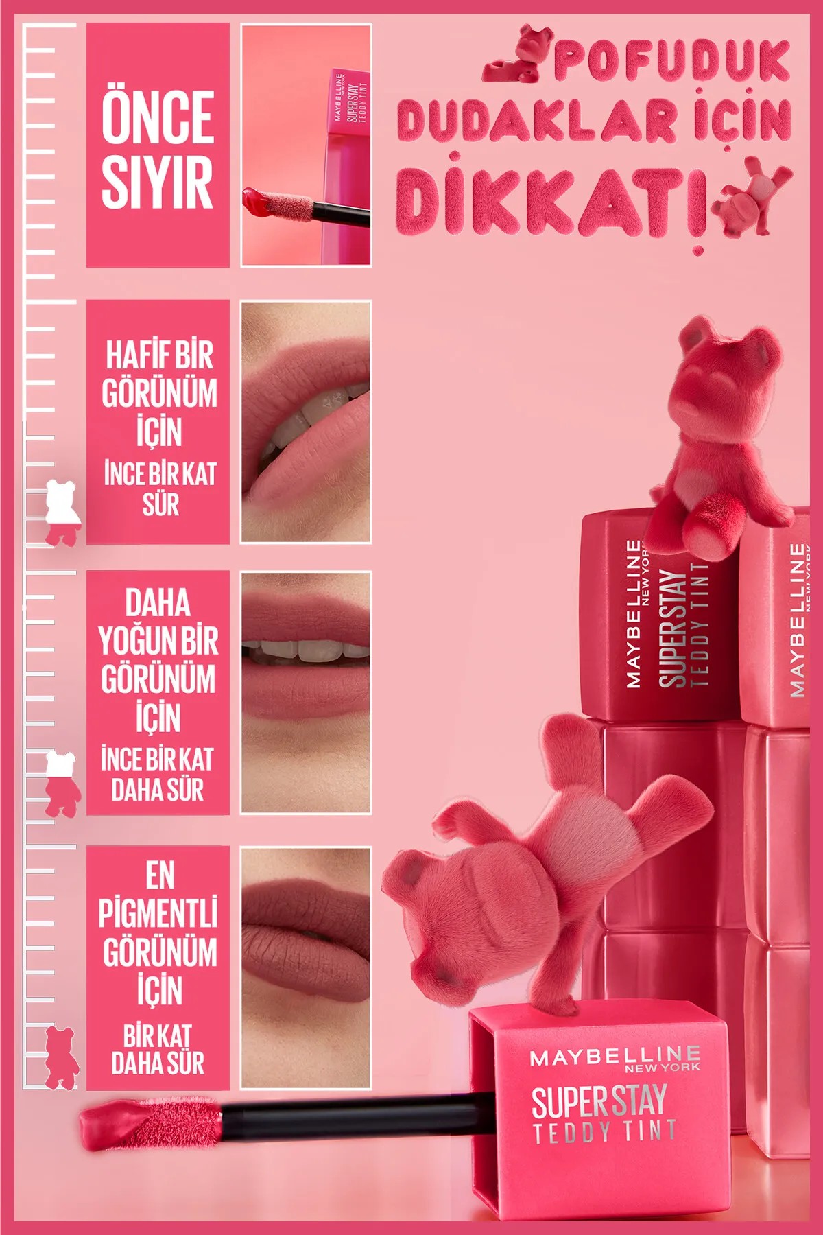 Maybelline Super Stay Teddy Tint Uzun Süre Kalıcı Likit Mat Tint 15 Skinny Dip