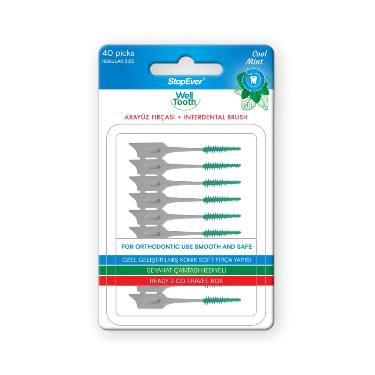 Stopever Well Tooth Arayüz Fırçası Normal Boy 40'lı 