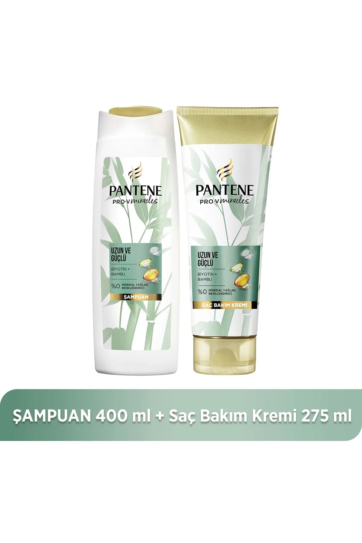 Pantene Pro-V Miracles Bambu Uzun ve Güçlü 400 ml Şampuan + 275 ml Saç Bakım Kremi