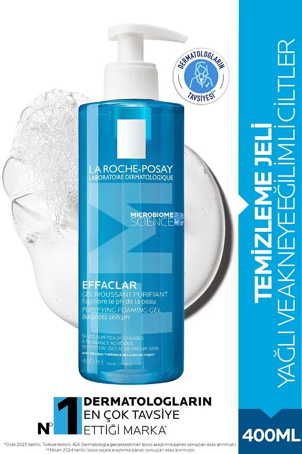 La Roche Posay Effaclar Temizleme Jeli Yağlı ve Akneye Eğilim Gösteren Ciltler 400 ml