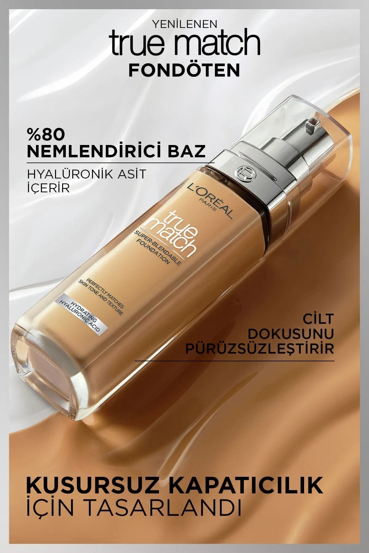 Loreal Paris True Match Bakım Yapan Fondöten 3W Sıcak Alt Ton