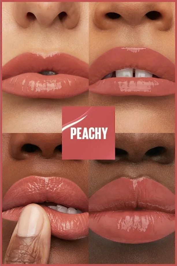 Maybelline New York Super Stay Vinyl Ink Uzun Süre Kalıcı Şeftali Tonlu Likit Parlak Ruj 15 Peachy
