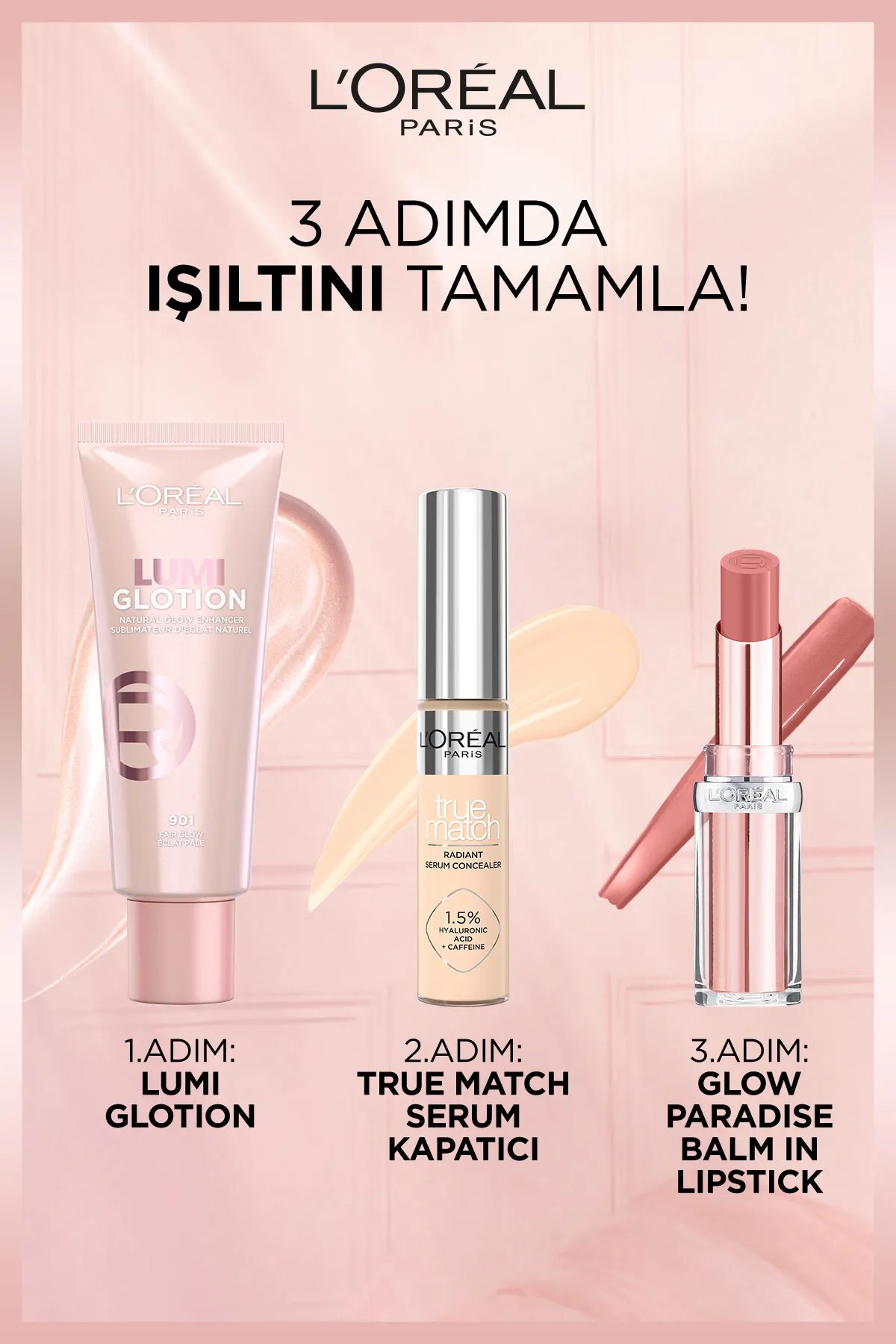 Loreal Paris Glotion All in One Doğal Işıltı 902 Light Glow