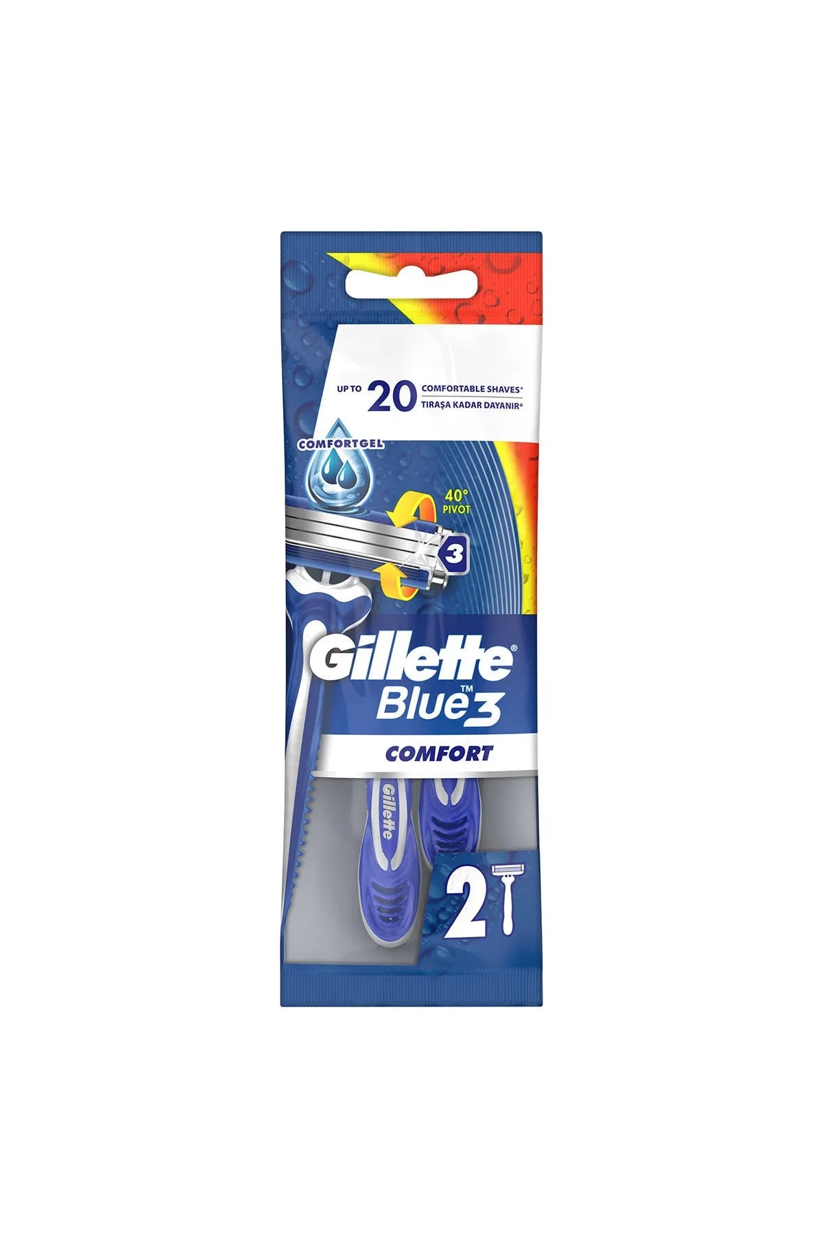 Gillette Blue3 Comfort Kullan At Tıraş Bıçağı 2'li